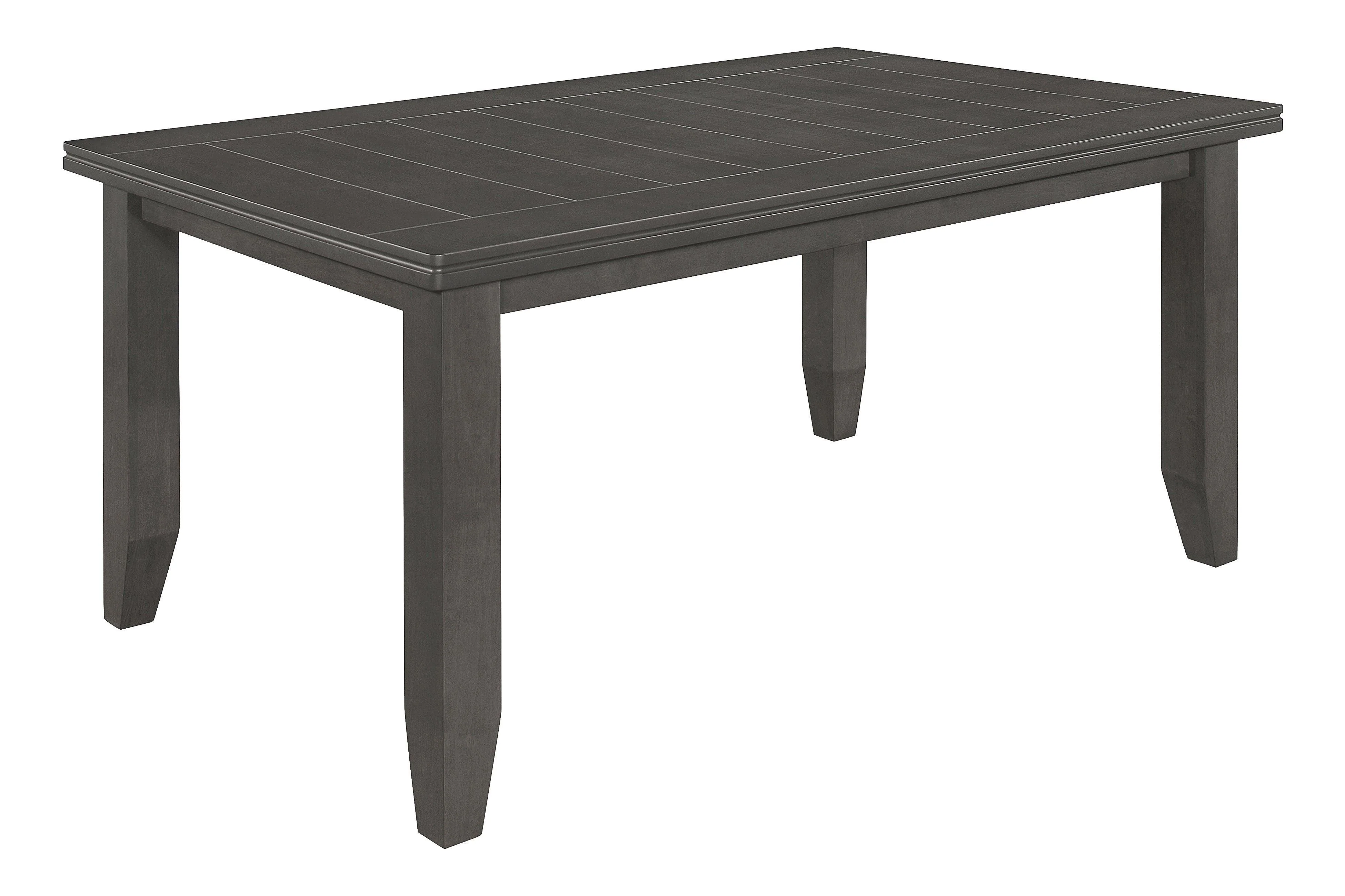 Dalila Rectangular Plank Top Dining Table Dark Grey - Image 2