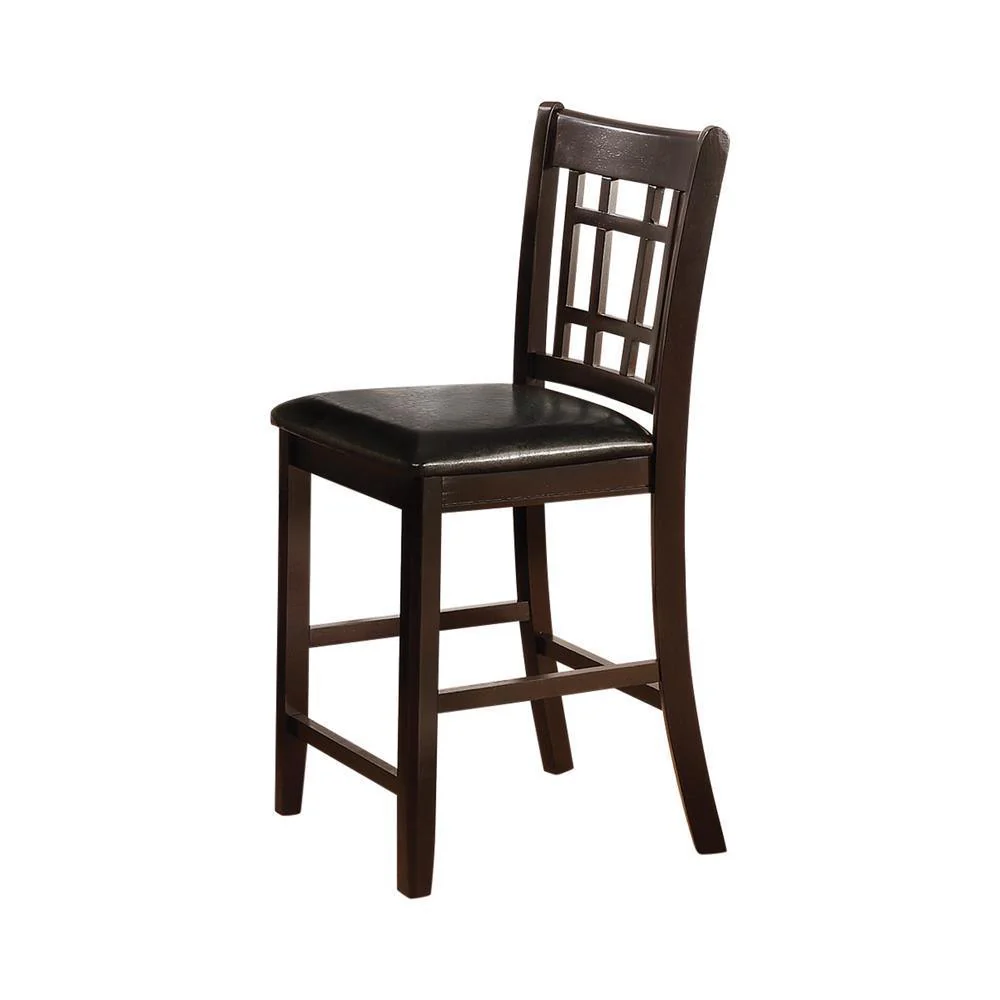 Lavon Upholstered Counter Height Stools Black Espresso (Set of 2) - Image 2