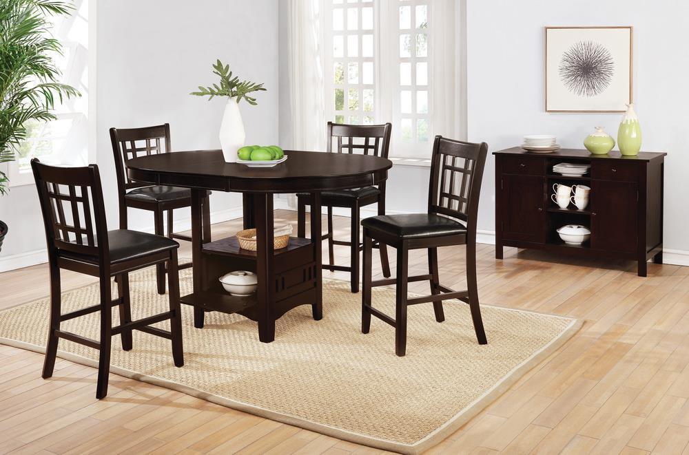 Lavon Upholstered Counter Height Stools Black Espresso (Set of 2) - Image 3