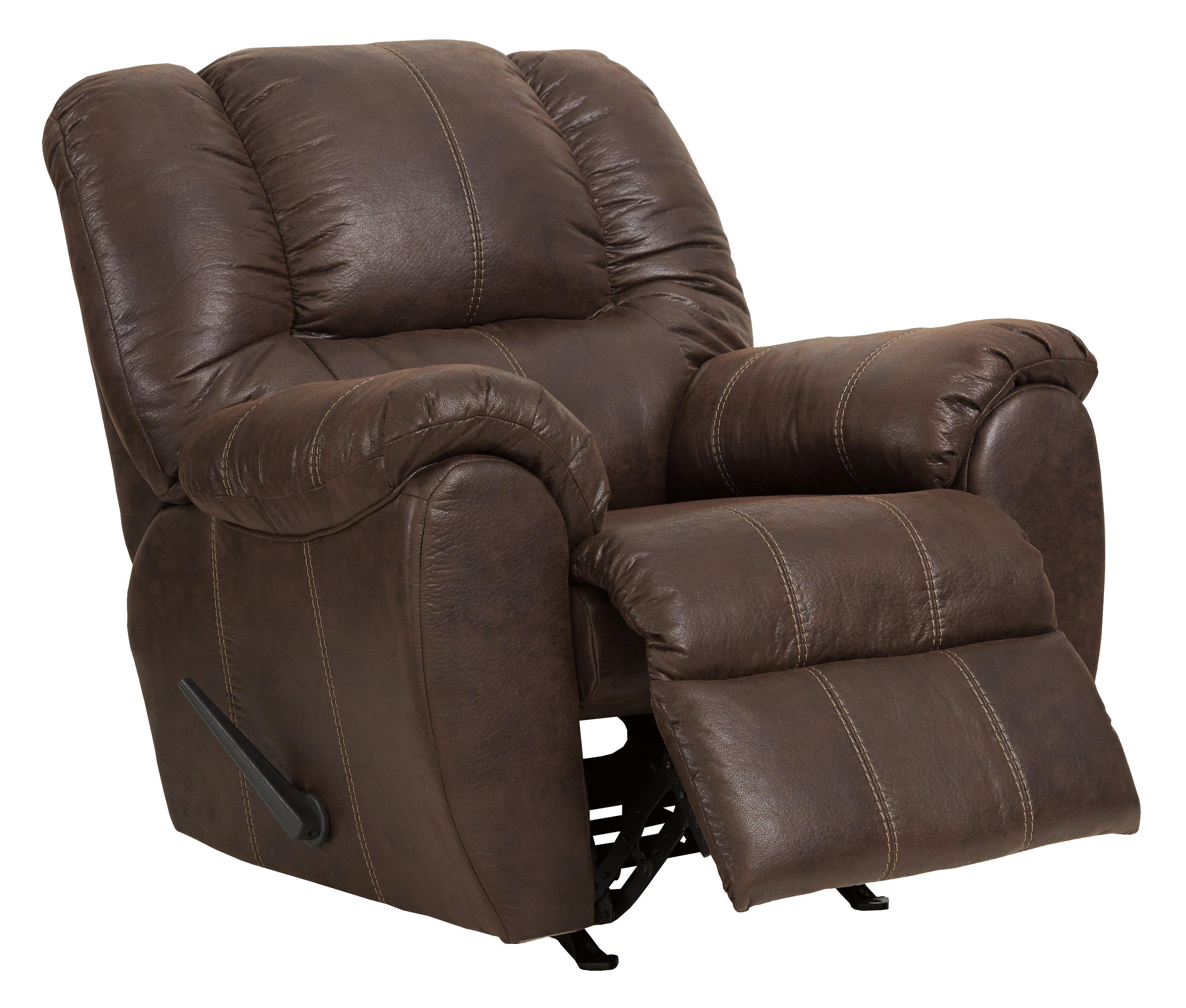 Mcgann Walnut Faux Leather Recliner - Image 3