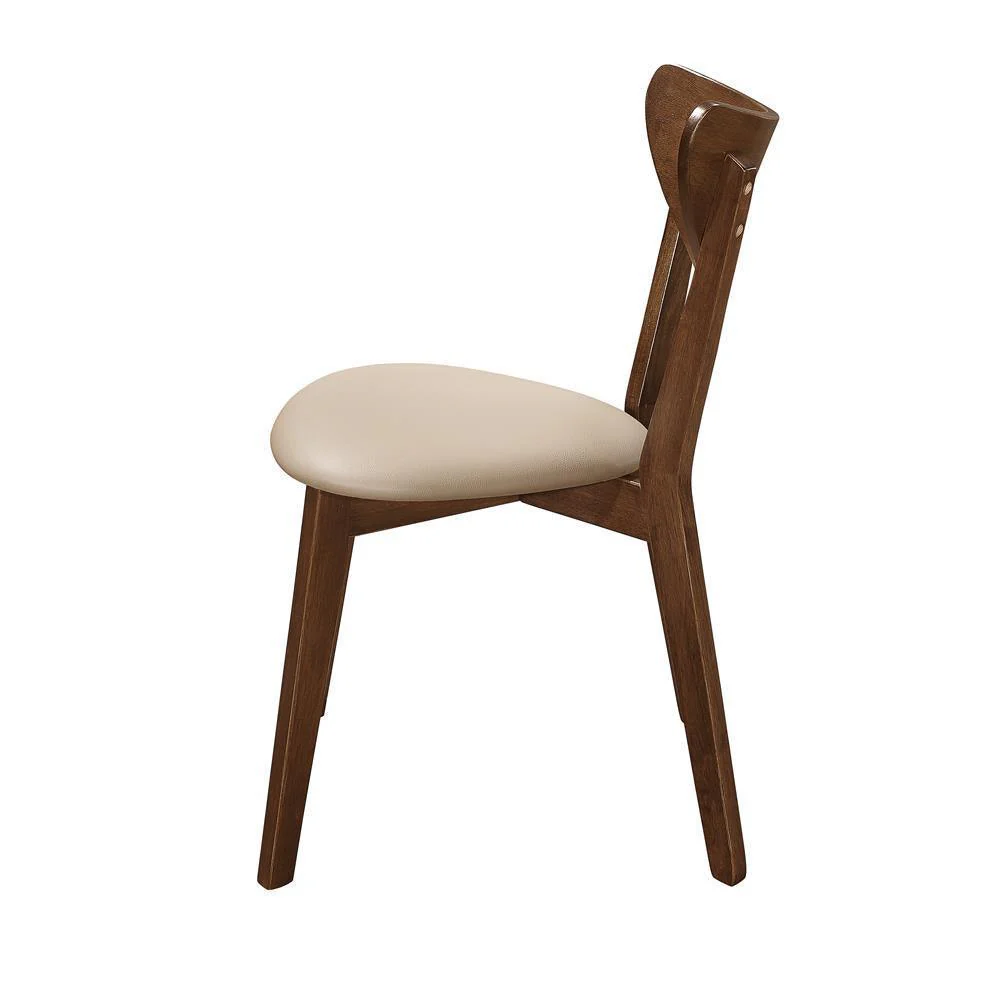 Kersey Dining Side Chairs With Curved Backs Beige Chestnut (Set of 2) - Image 3