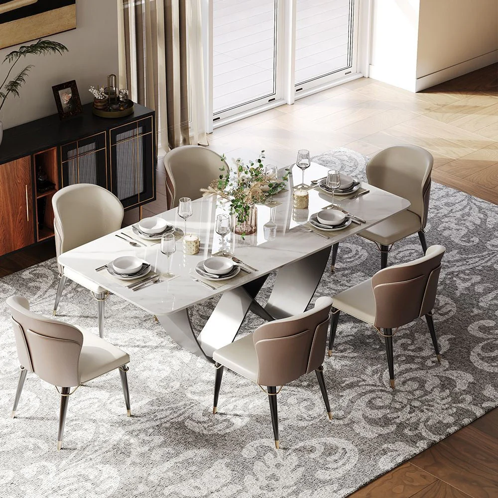 Amara Glossy White Dining Table - Image 2