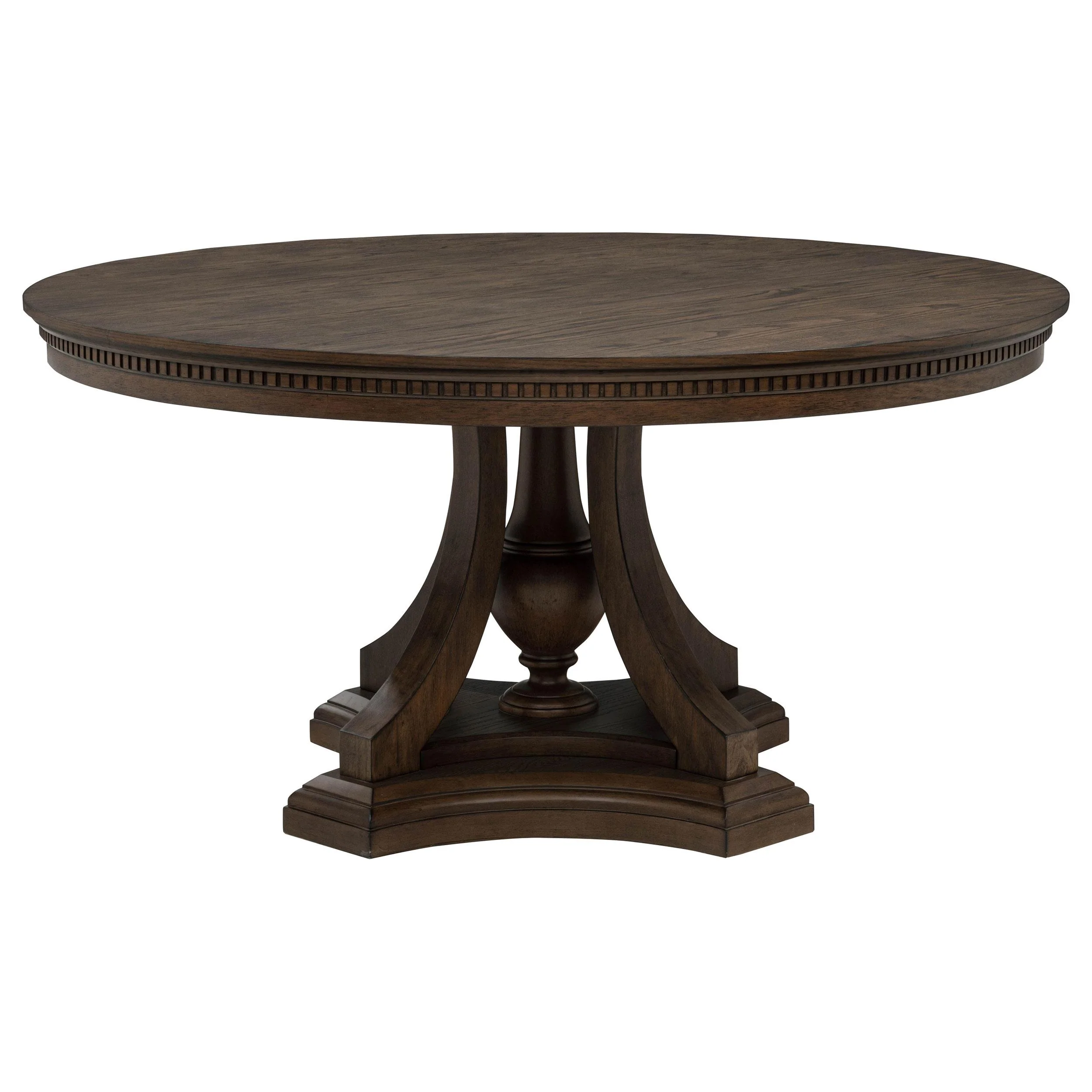 Ridgewell Round Pedestal Dining Table Dark Oak - Image 3
