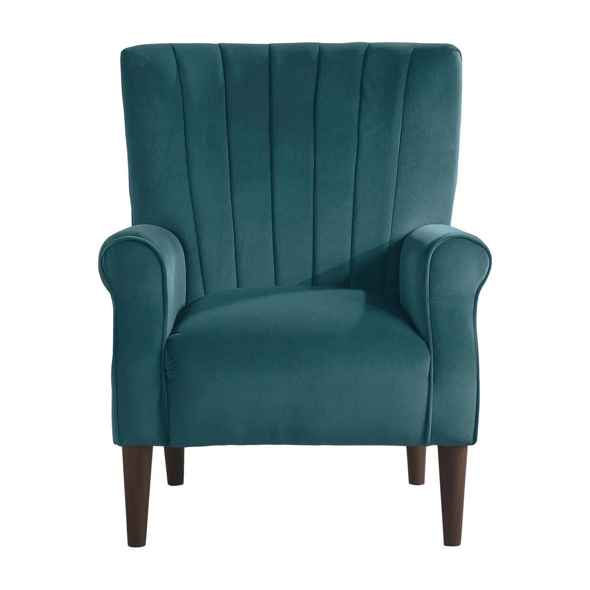 Urielle Teal Velvet Fabric Accent Chair
