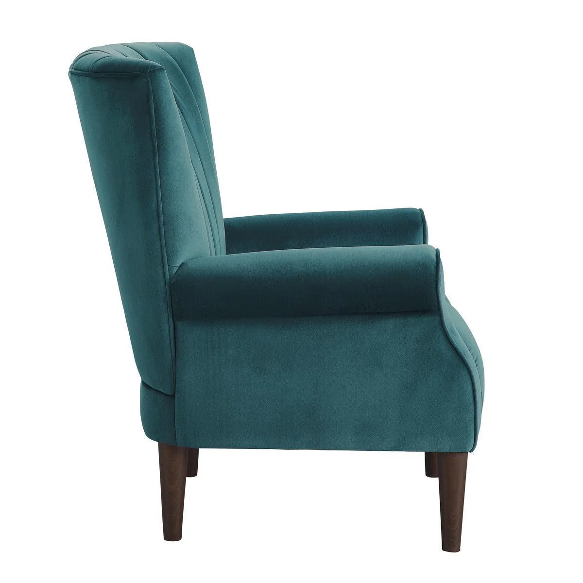 Urielle Teal Velvet Fabric Accent Chair - Image 3