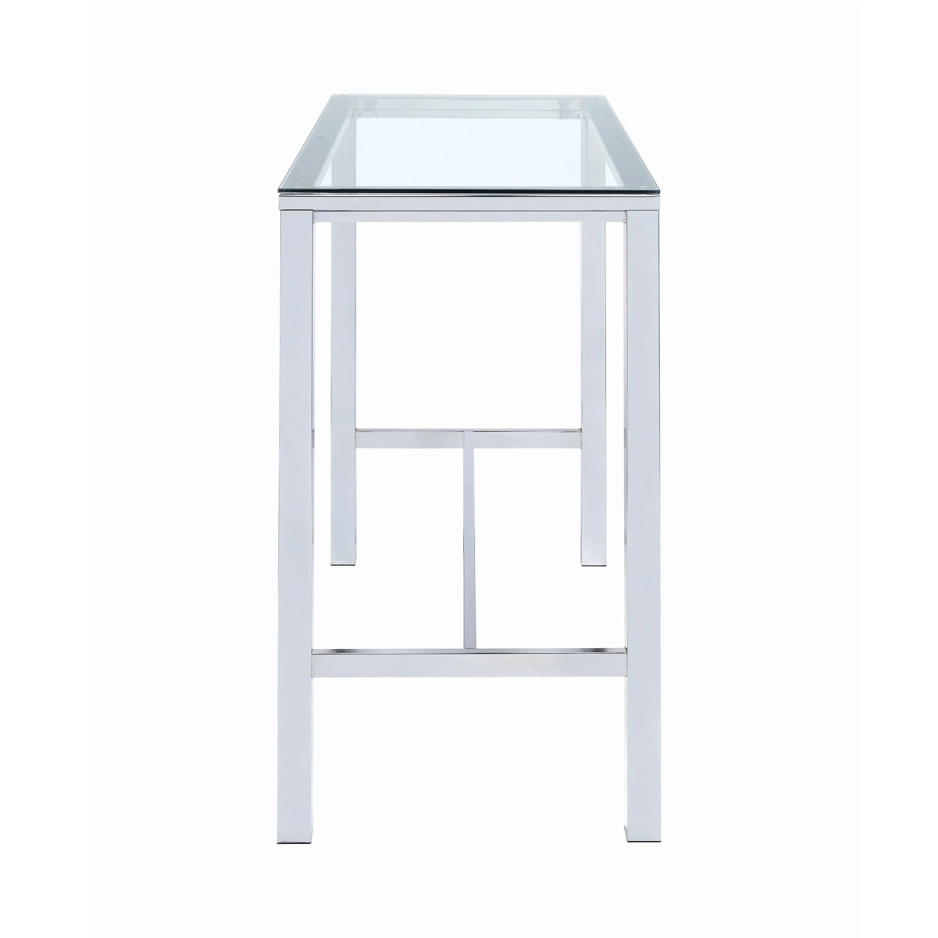 Tolbert Bar Table With Glass Top Chrome - Image 2