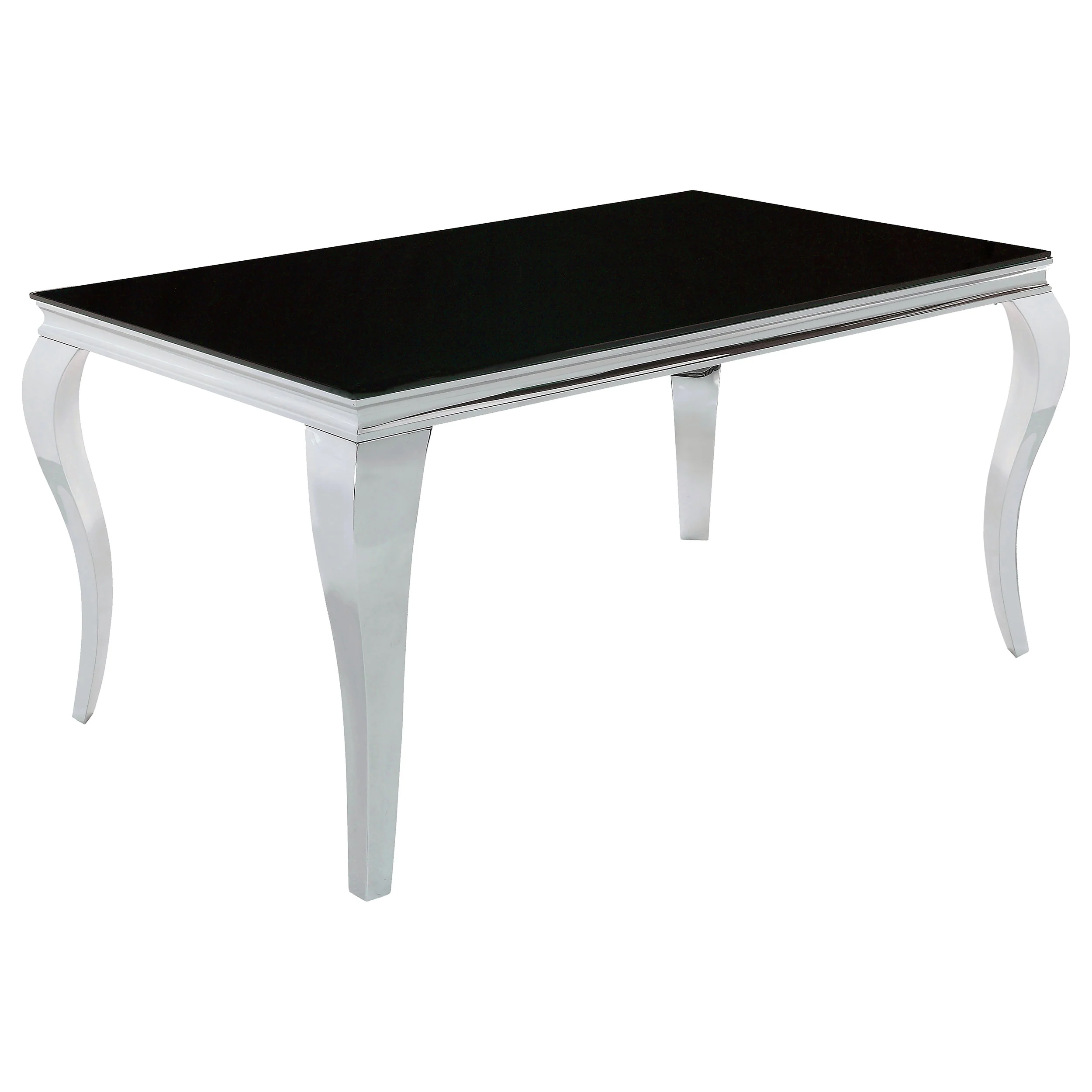 Carone Teal 61-inch Rectangular Glass Dining Room Set - Image 3