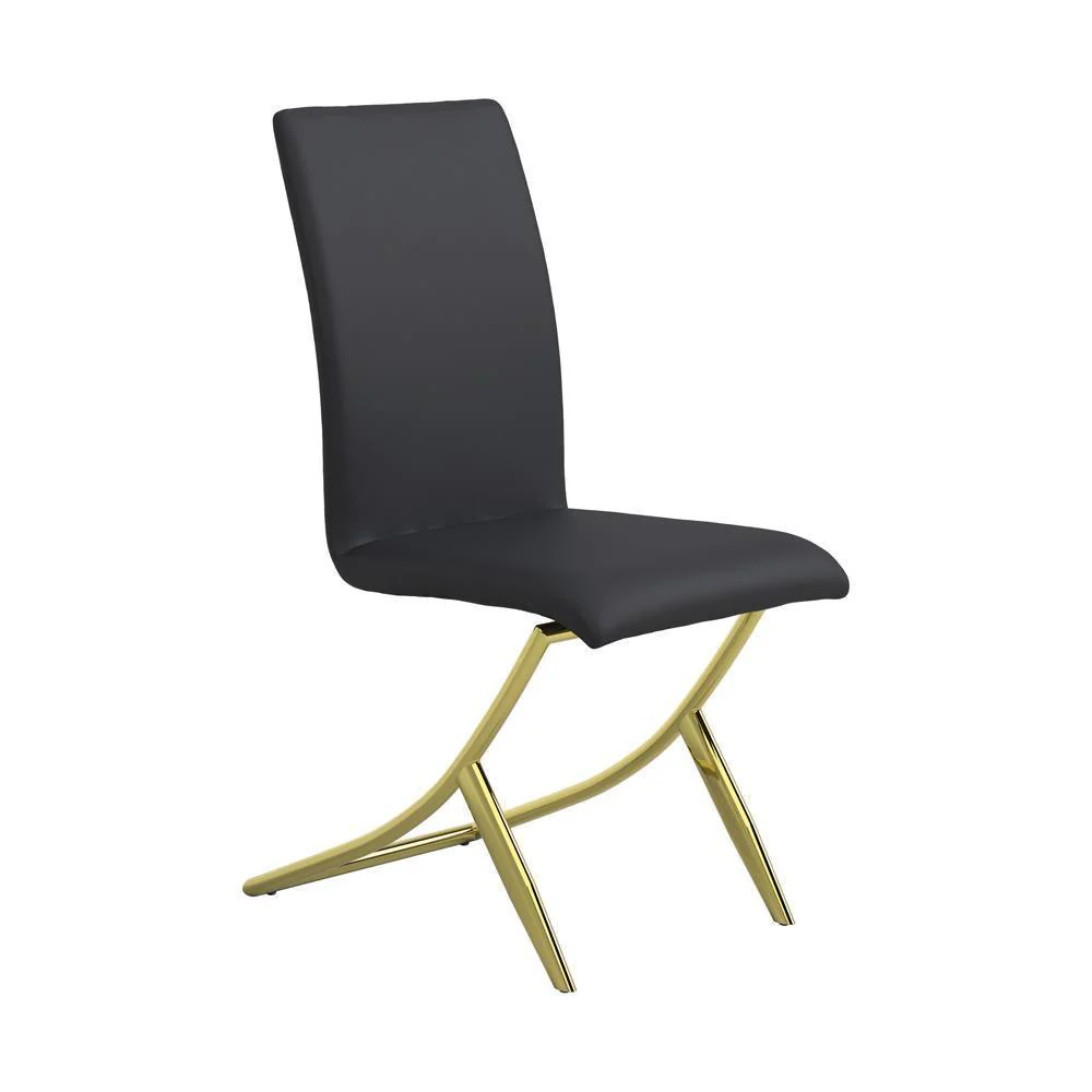 Carmelia Upholstered Side Chairs Black (Set of 4) - Image 1