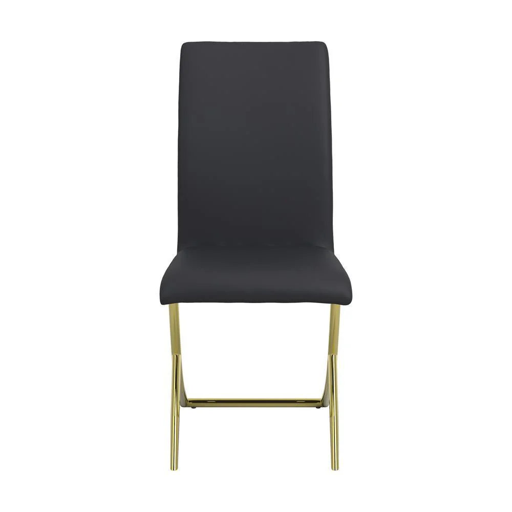 Carmelia Upholstered Side Chairs Black (Set of 4) - Image 2