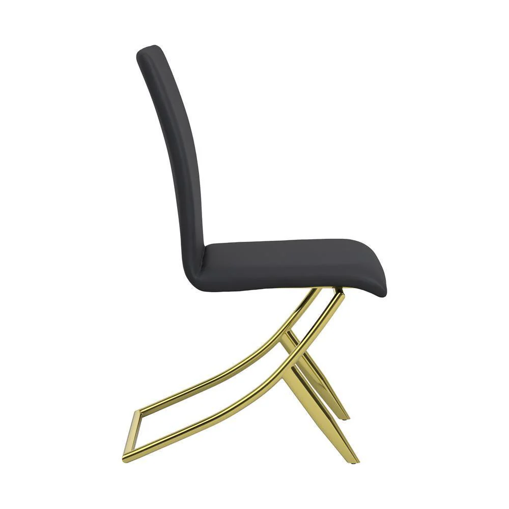 Carmelia Upholstered Side Chairs Black (Set of 4) - Image 3
