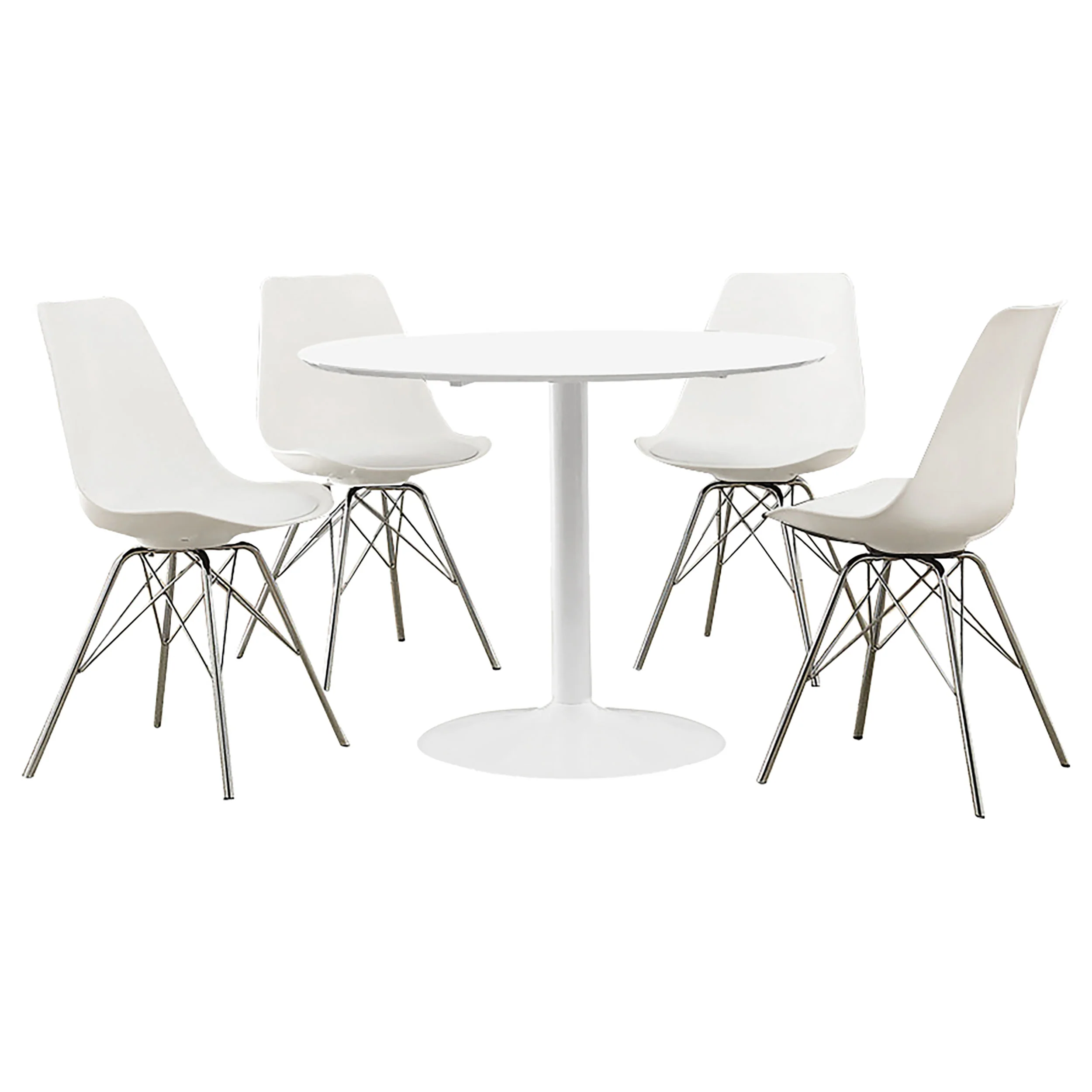 Lowry White Round Dining Room Set - Image 2