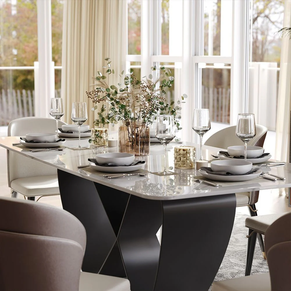 Amara Glossy White Dining Table - Image 3