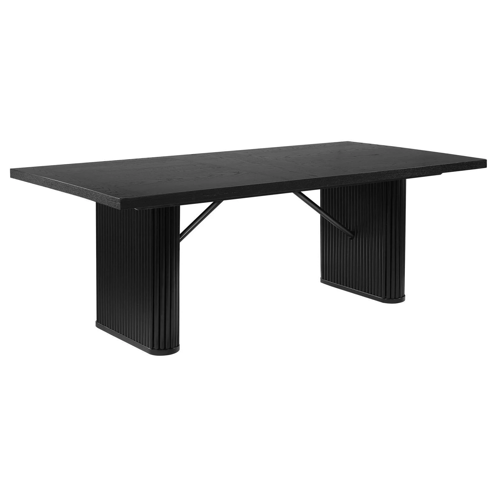 Catherine Rectangular 84-inch Wood Dining Table Black - Image 2