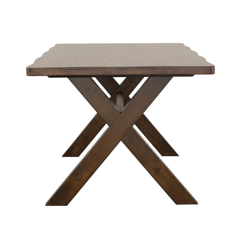 Alston X shaped Dining Table Knotty Nutmeg - Image 2