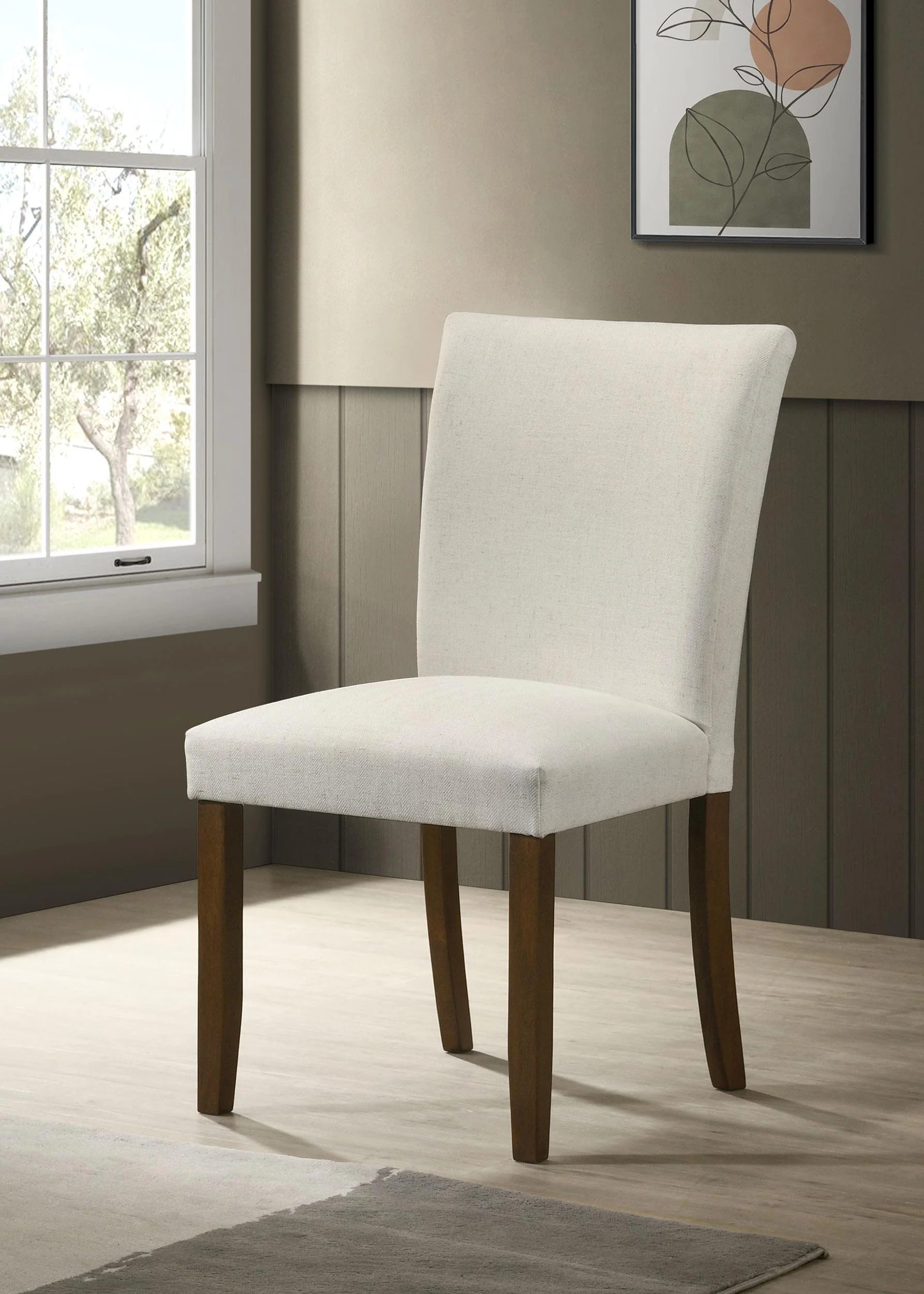 Cantley Upholstered Dining Side Chair Beige (Set of 2) - Image 2