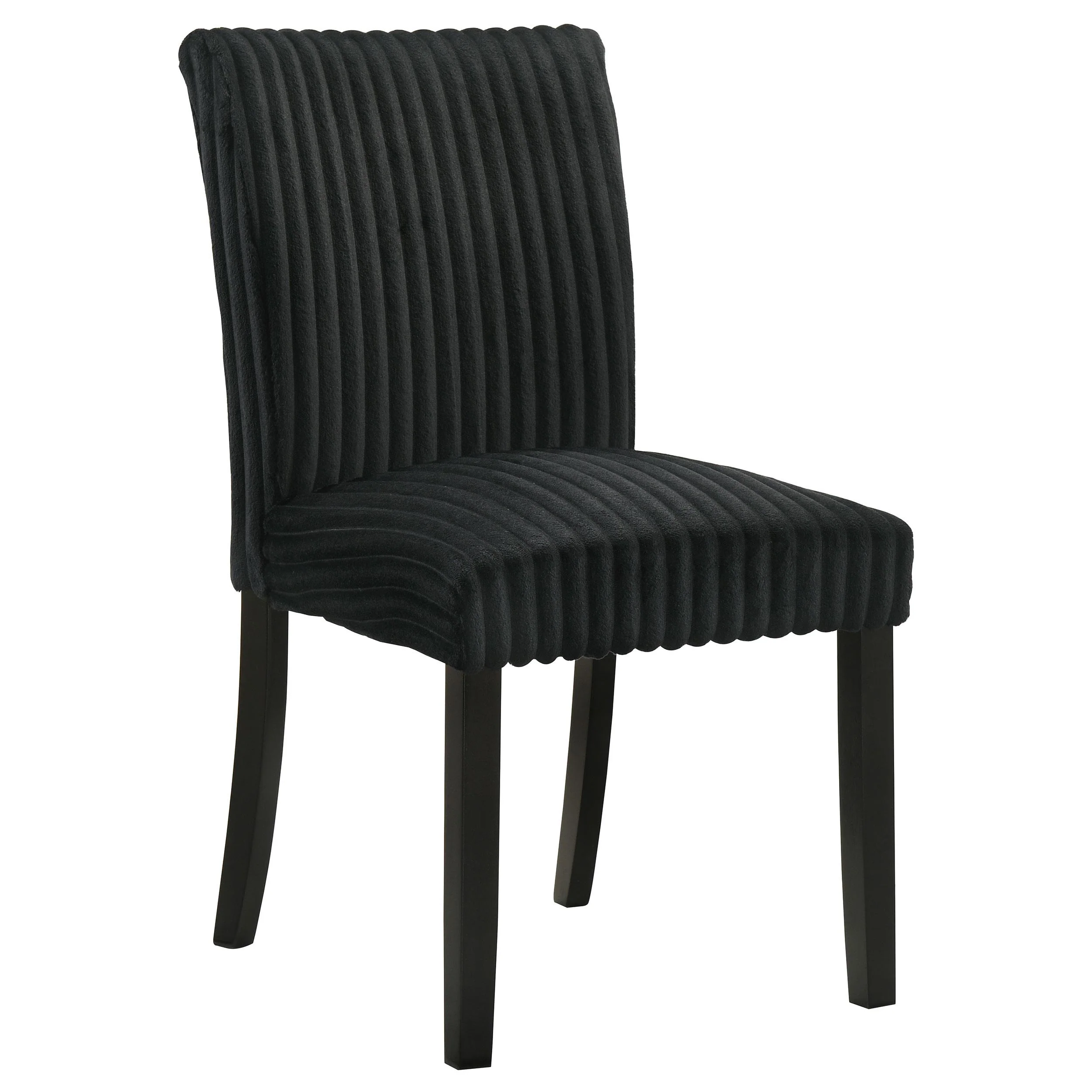 Dermott Upholstered Parson Dining Side Chair Black (Set of 2) - Image 3