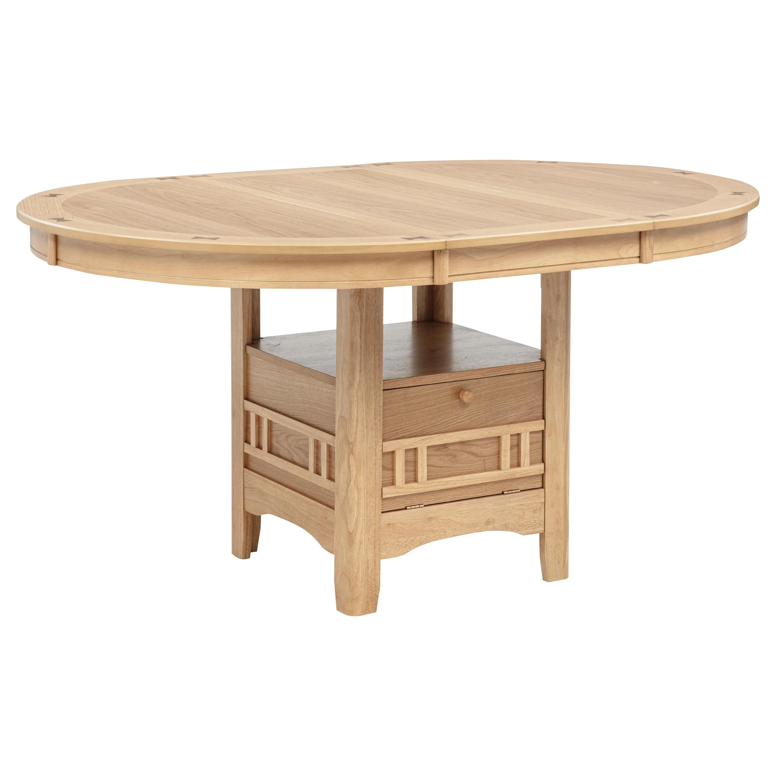Lavon Oval 60-inch Wood Extension Leaf Dining Table Light Oak - Image 3
