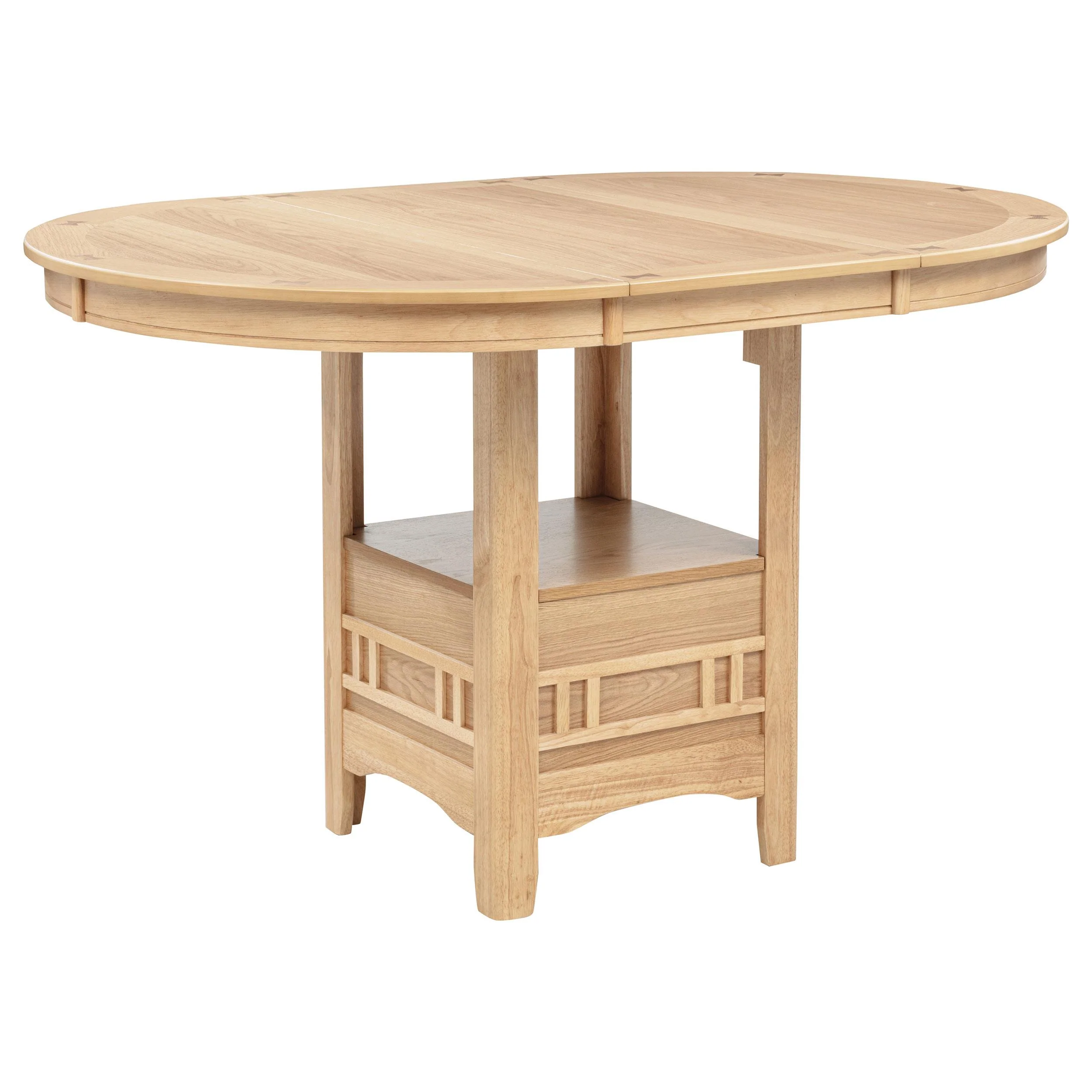 Lavon Oval 60-inch Counter Height Extension Dining Table Light Oak - Image 3