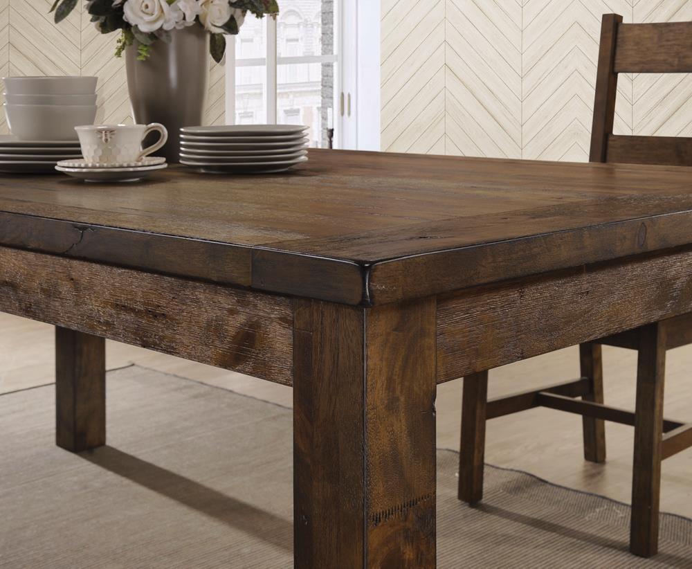 Coleman Rectangular Dining Table Rustic Golden Brown - Image 1