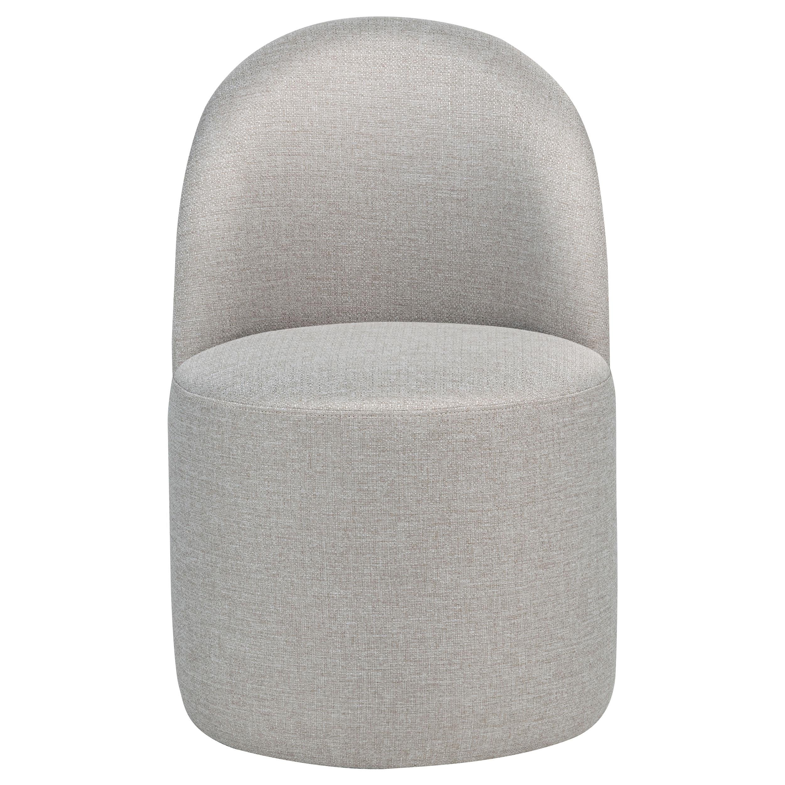 Aubrey Upholstered Barrel Dining Side Chair Beige (Set of 2) - Image 2