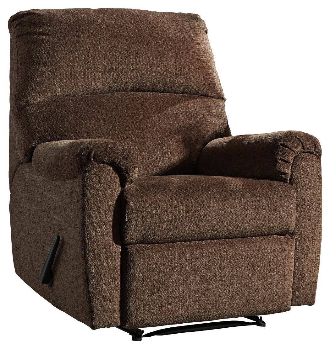 Nerviano Chocolate Chenille Recliner - Image 2
