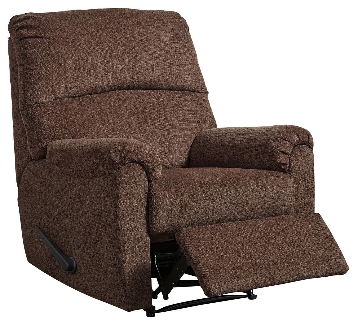 Nerviano Chocolate Chenille Recliner - Image 3
