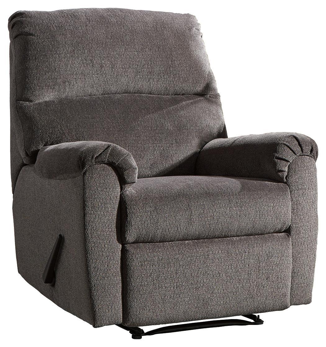 Nerviano Gray Chenille Recliner - Image 2
