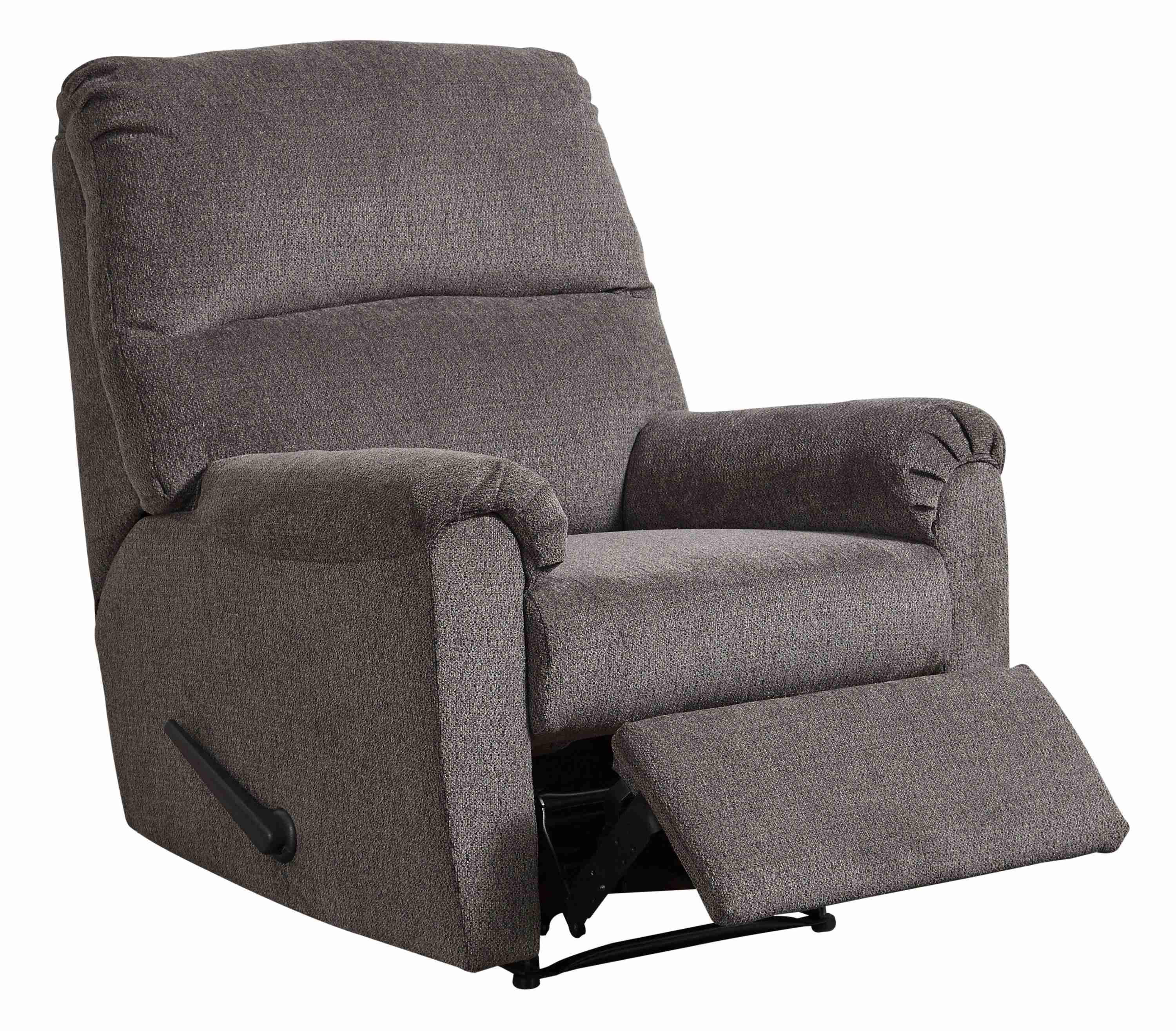 Nerviano Gray Chenille Recliner - Image 3