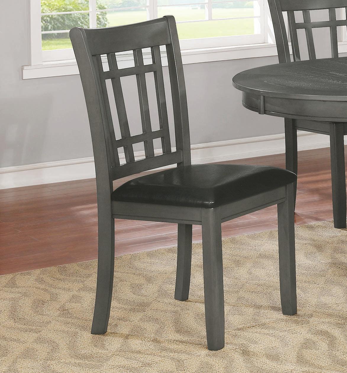 Lavon Padded Dining Side Chairs Espresso Medium Gray (Set of 2) - Image 1