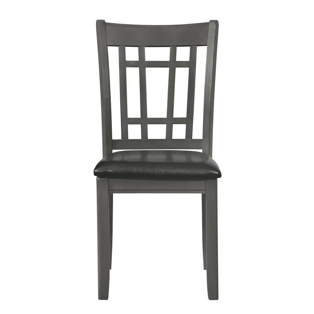 Lavon Padded Dining Side Chairs Espresso Medium Gray (Set of 2) - Image 3