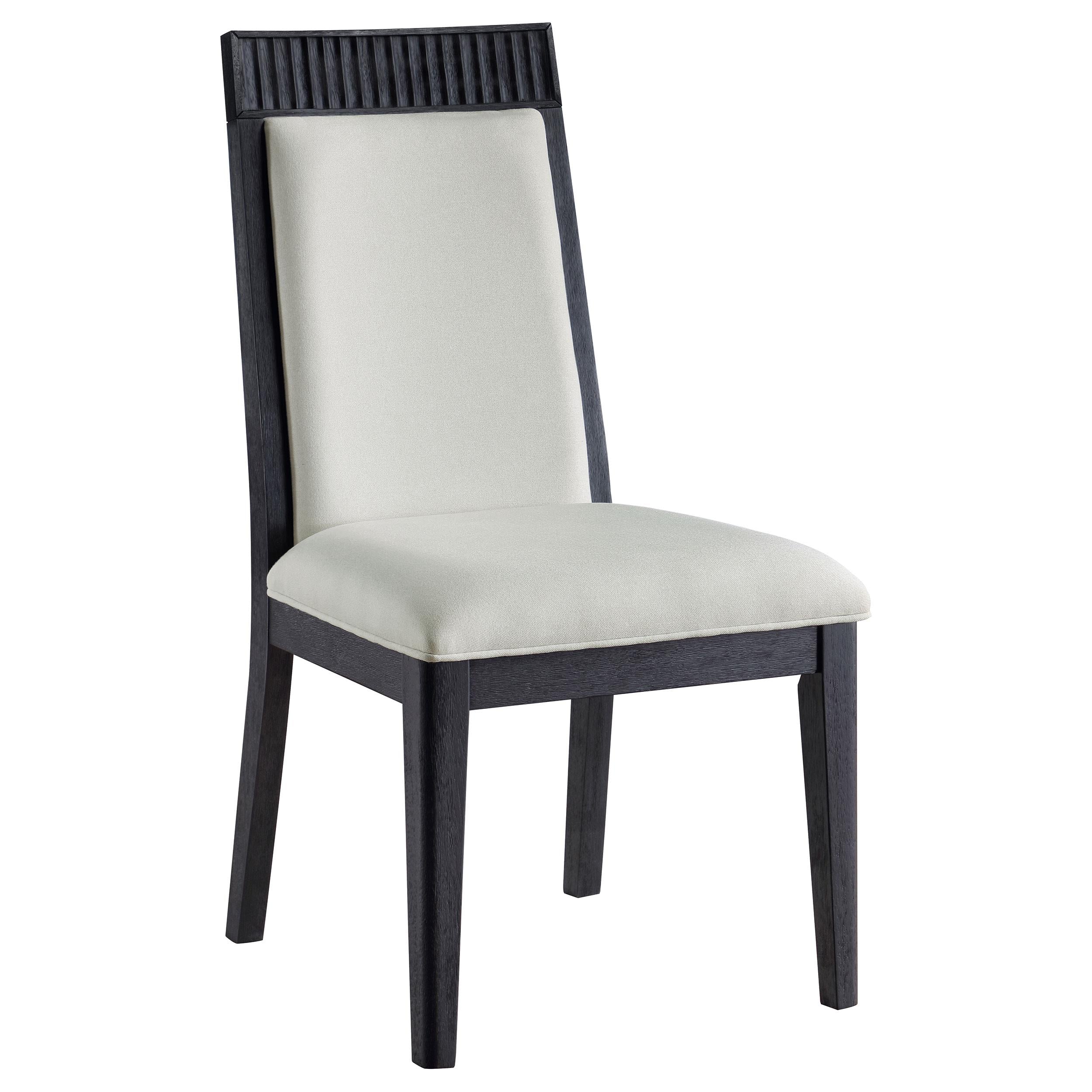 Brookmead Dining Side Chair Ivory and Black (Set of 2) - Image 3