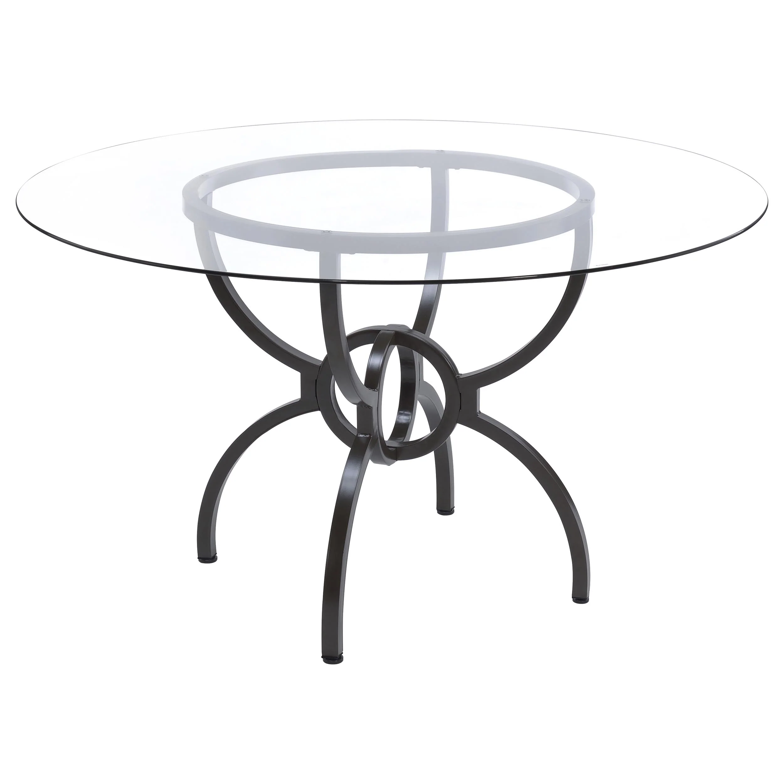Aviano Gunmetal Round Glass Top Dining Room Set - Image 3