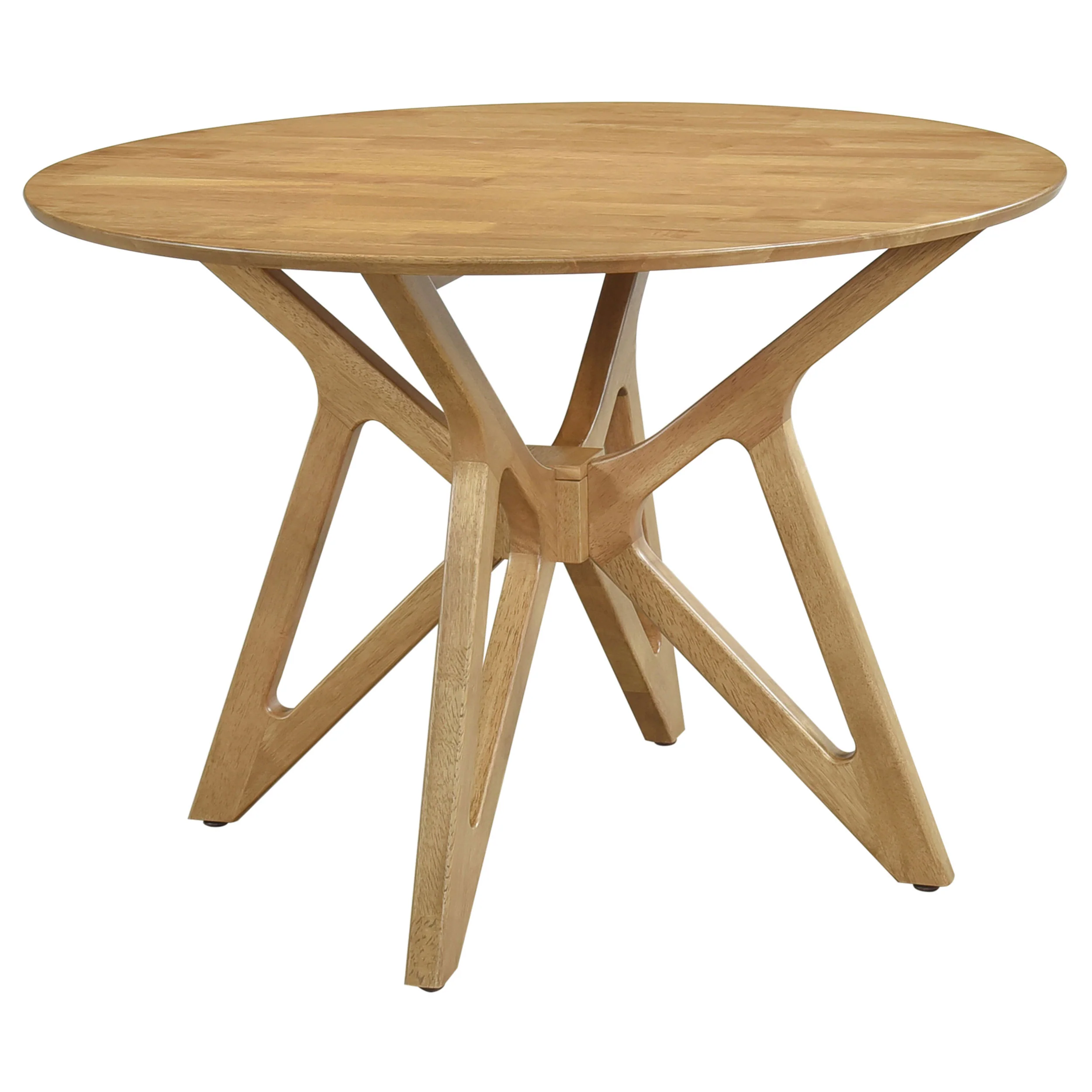 Elowen Light Walnut Round Solid Wood Dining Set - Image 3