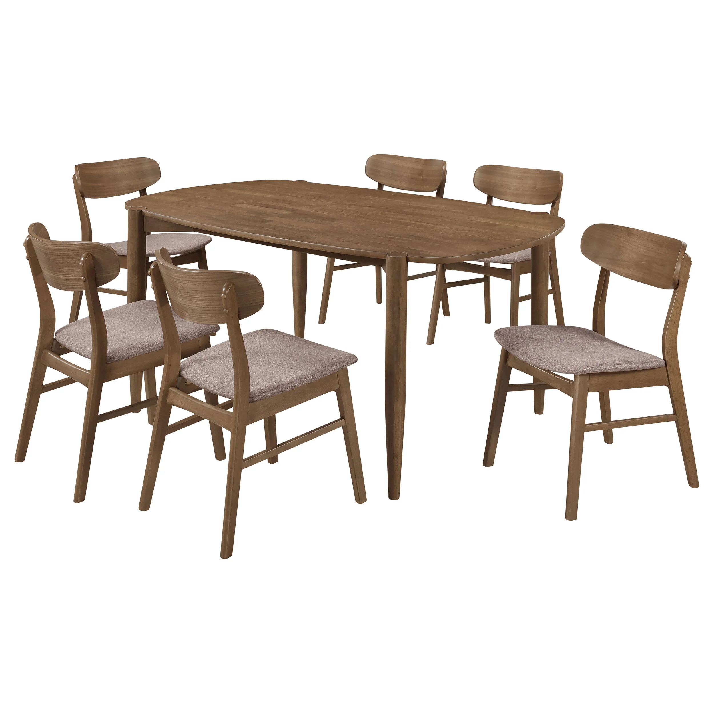 Dortch Walnut Oval Solid Wood Dining Room Set - Image 3