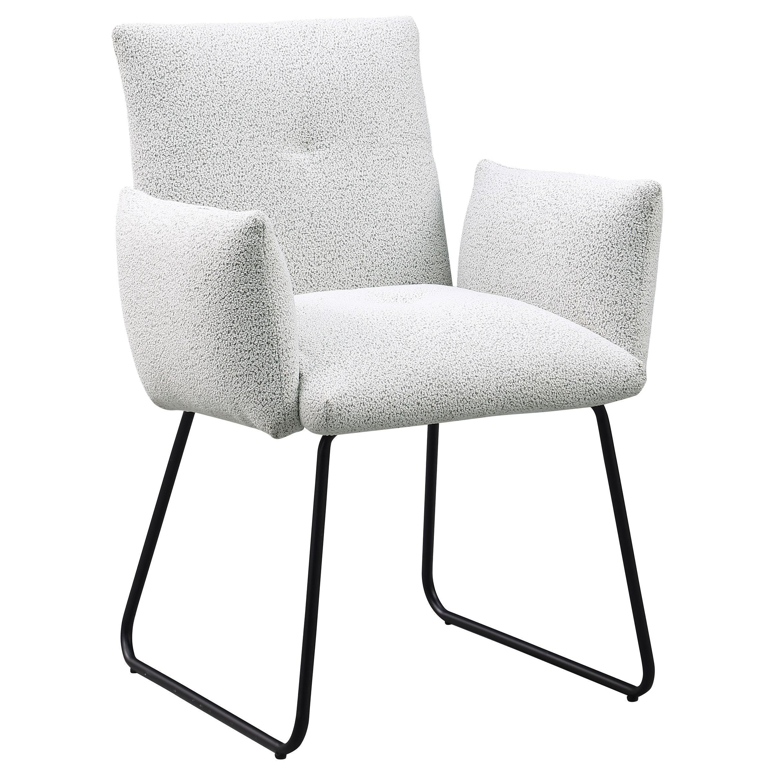 Ackland Upholstered Dining Side Chair Light Gray (Set of 2) - Image 3