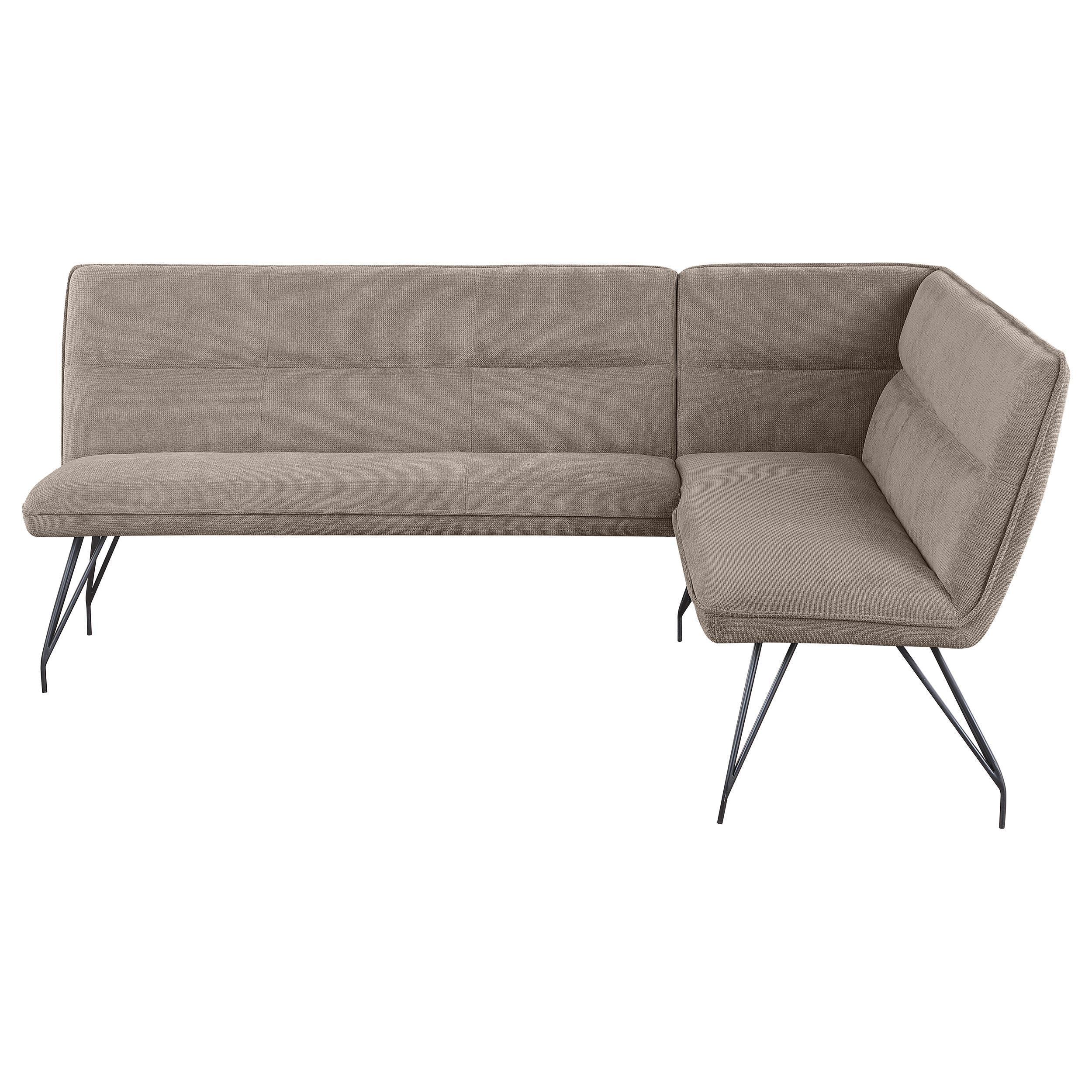 Dodson Fabric Upholstered L shaped Nook Dining Bench Taupe - Image 3