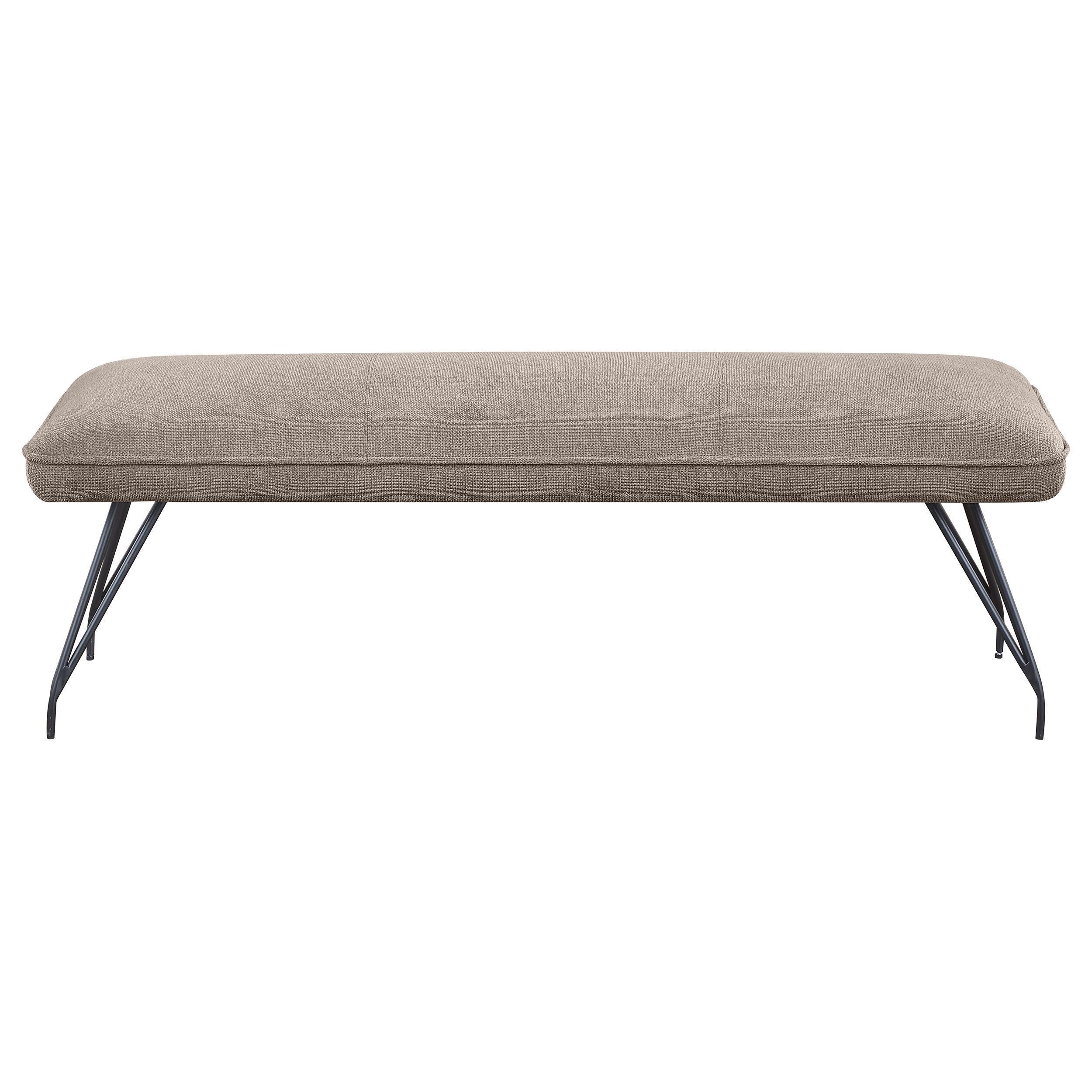 Dodson Fabric Upholstered Dining Bench Taupe - Image 3