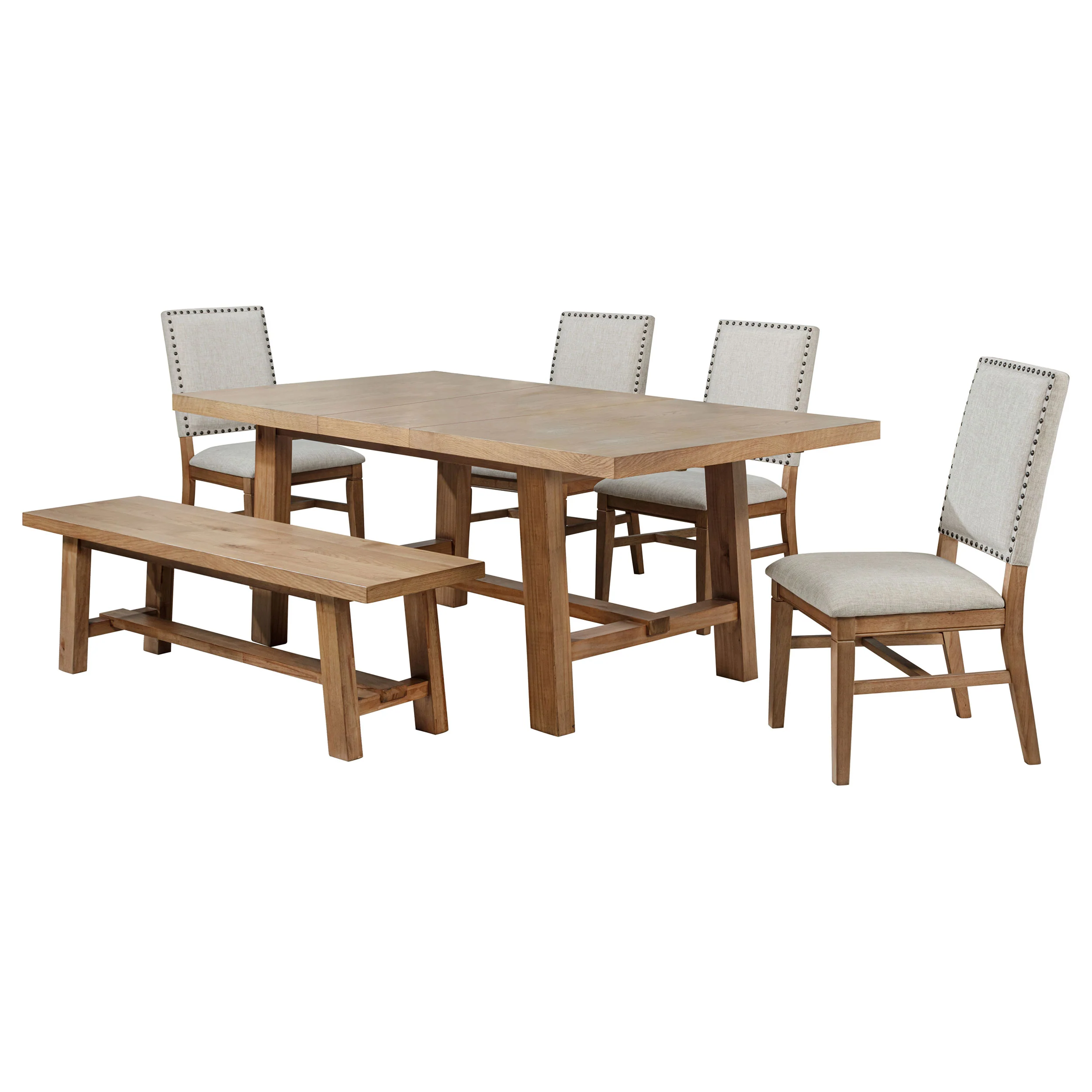 Middleton Brown Beige Extension Leaf Dining Room Set - Image 3