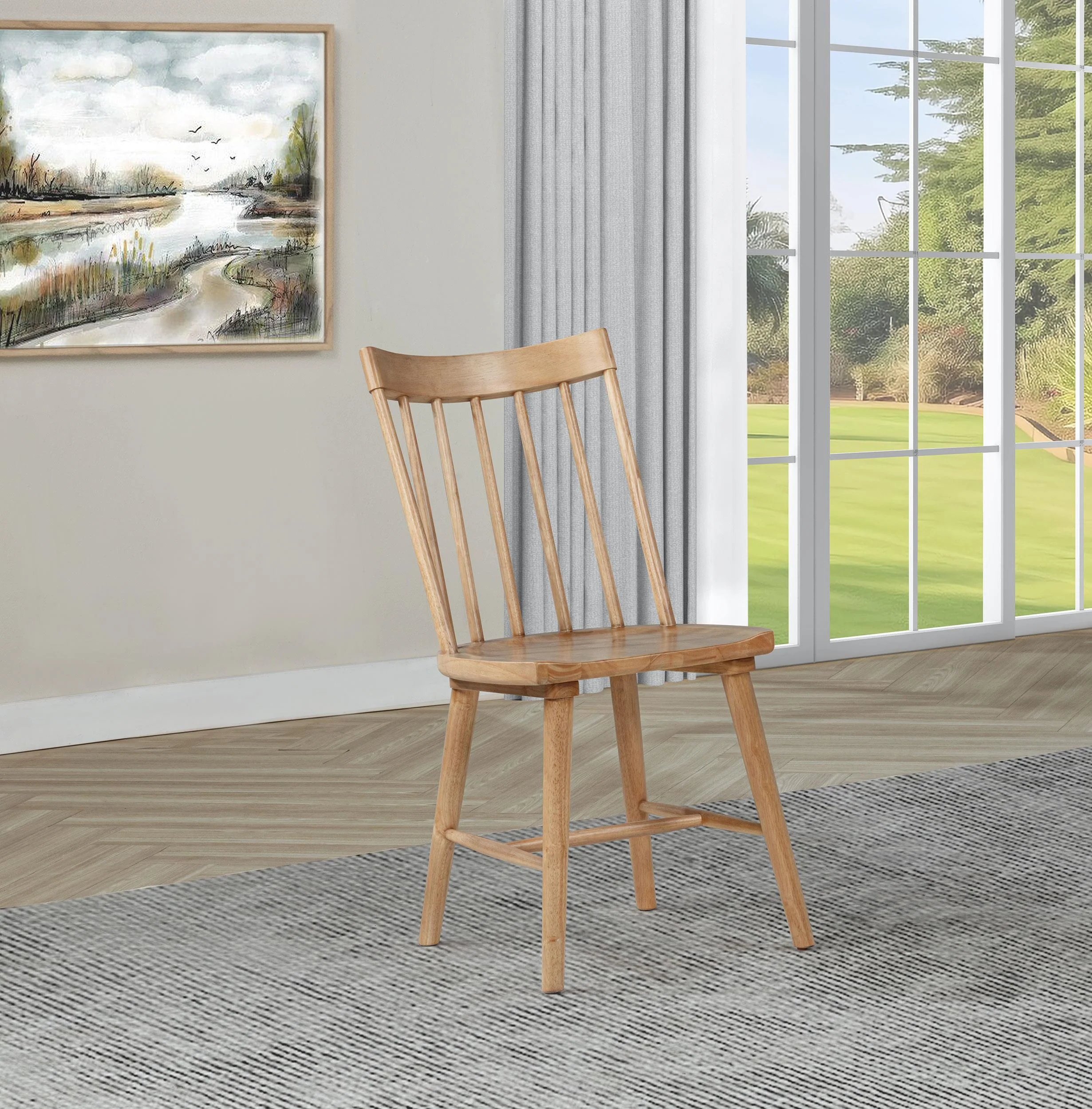 Middleton Solid Wood Dining Side Chair Brown (Set of 2) - Image 2