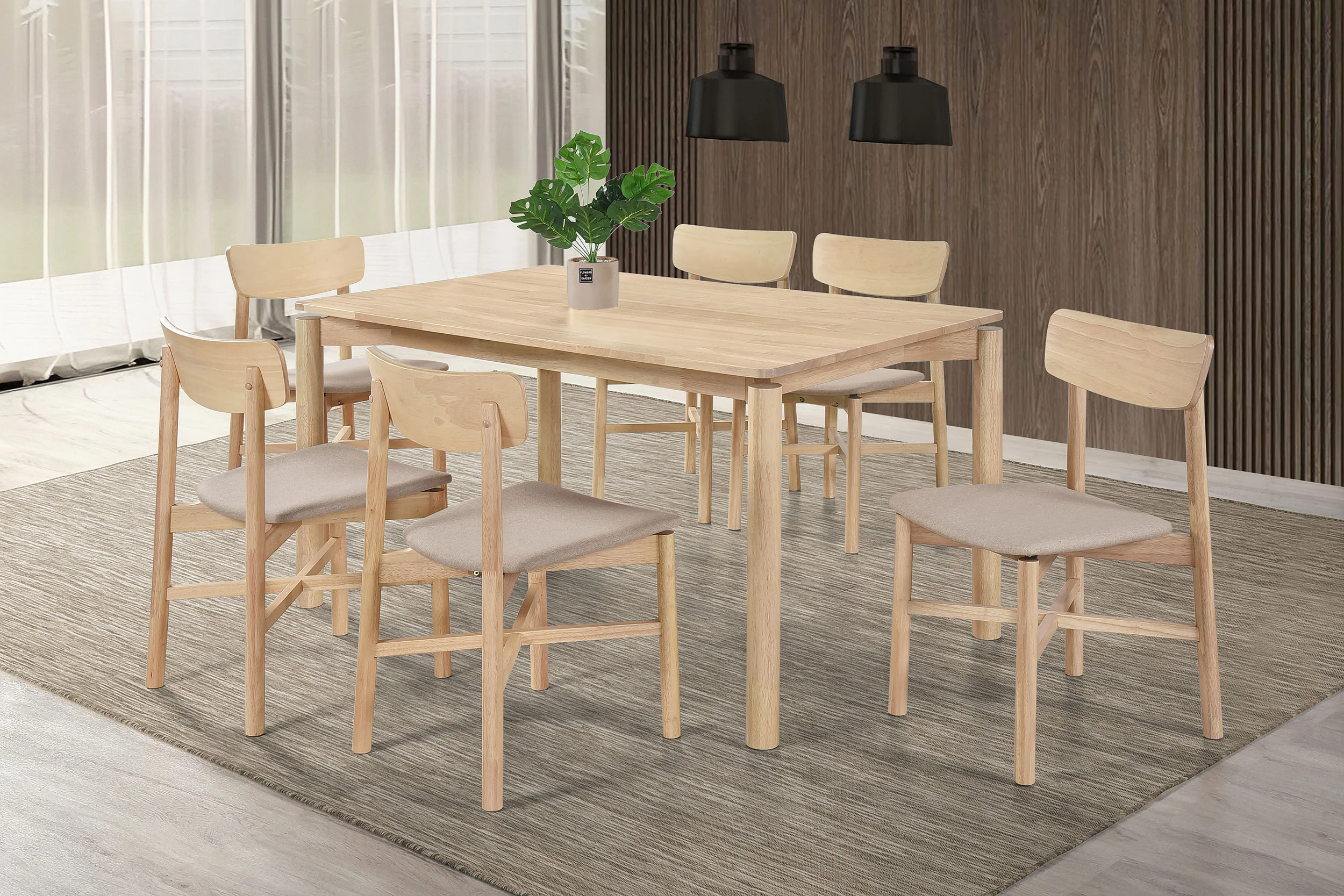 Parkridge Natural 59-inch Wood Dining Room Set - Image 2