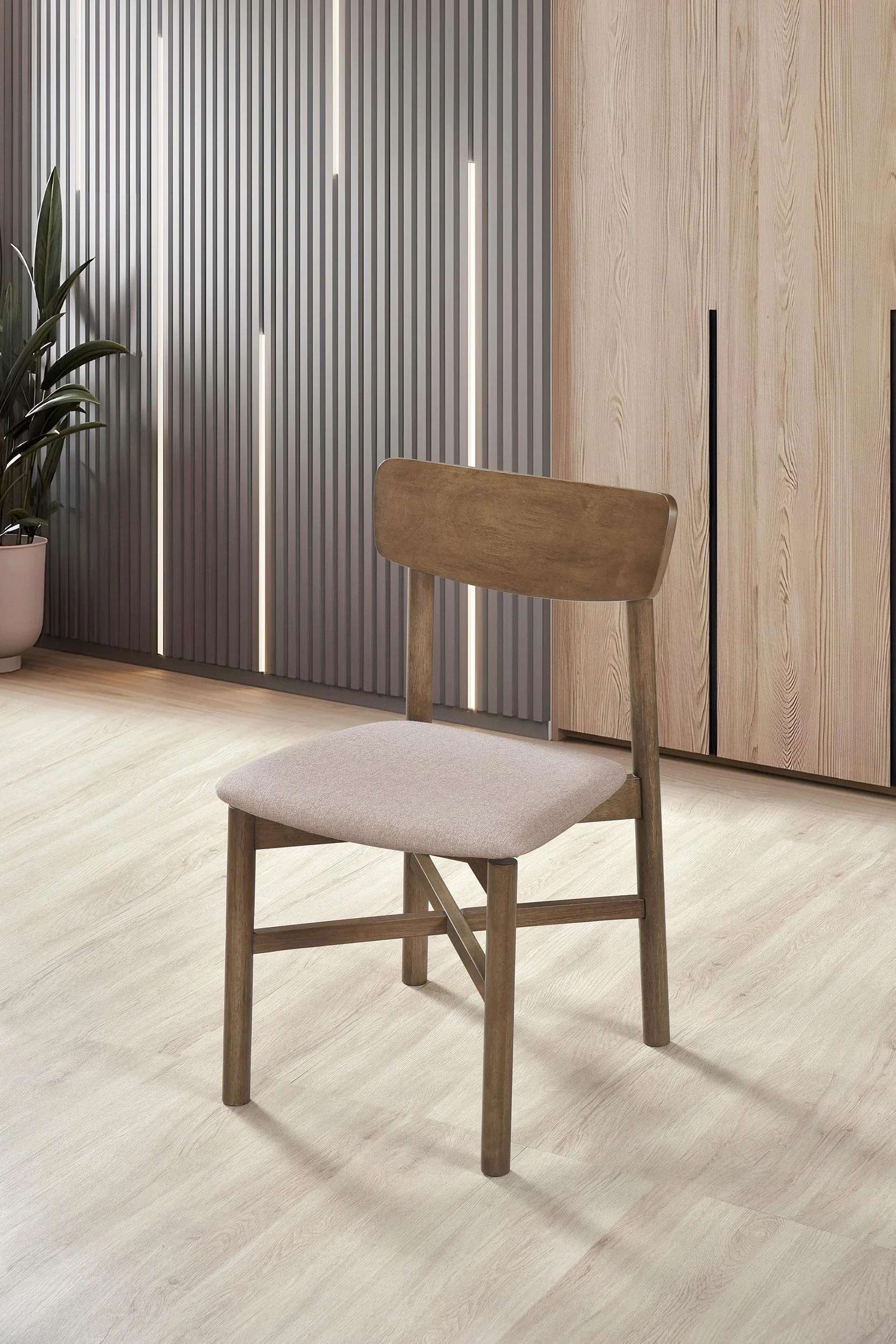 Parkridge Dining Side Chair Natural Walnut (Set of 2) - Image 2