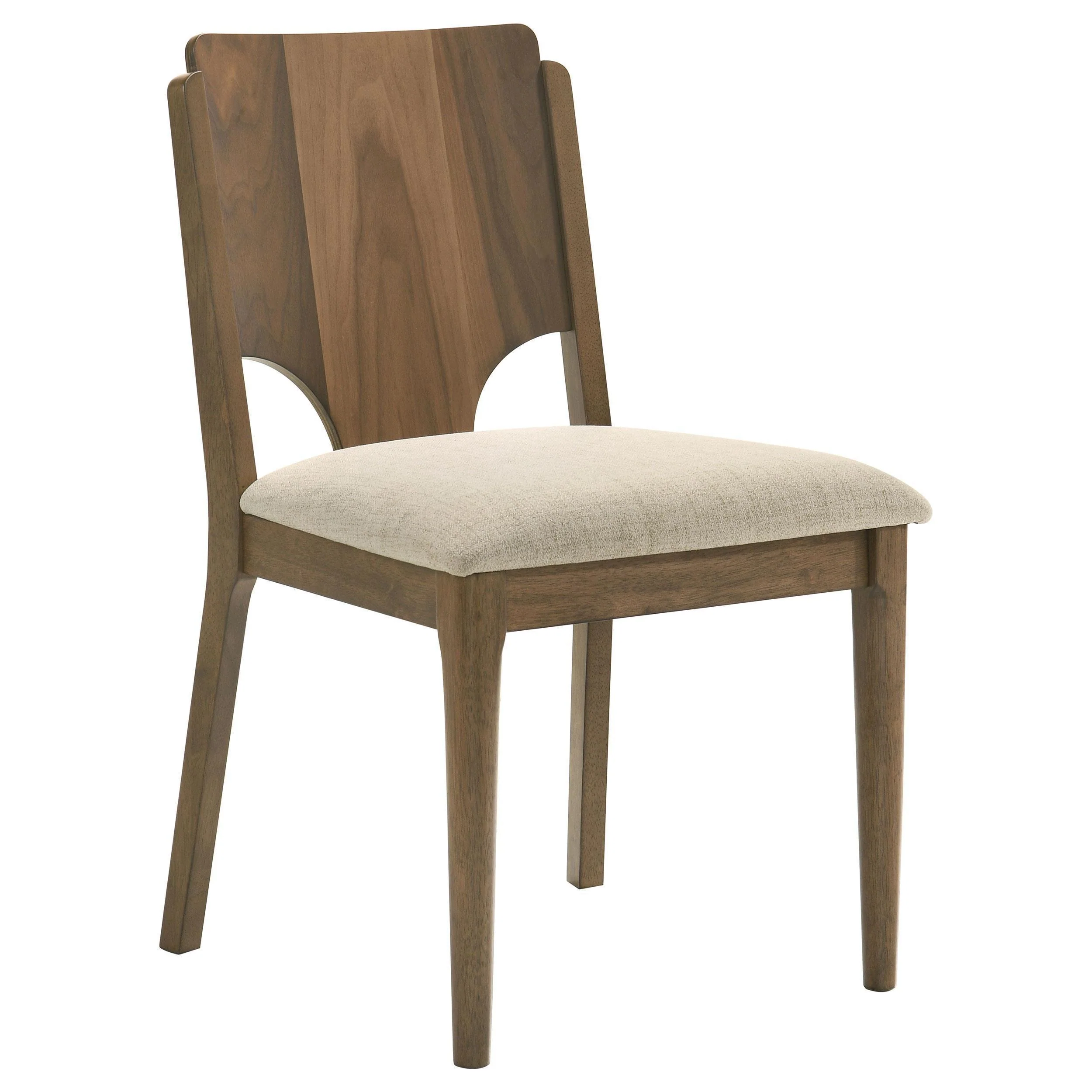 Biltmore Dining Chair Upholstered Seat Walnut (Set of 2) - Image 3