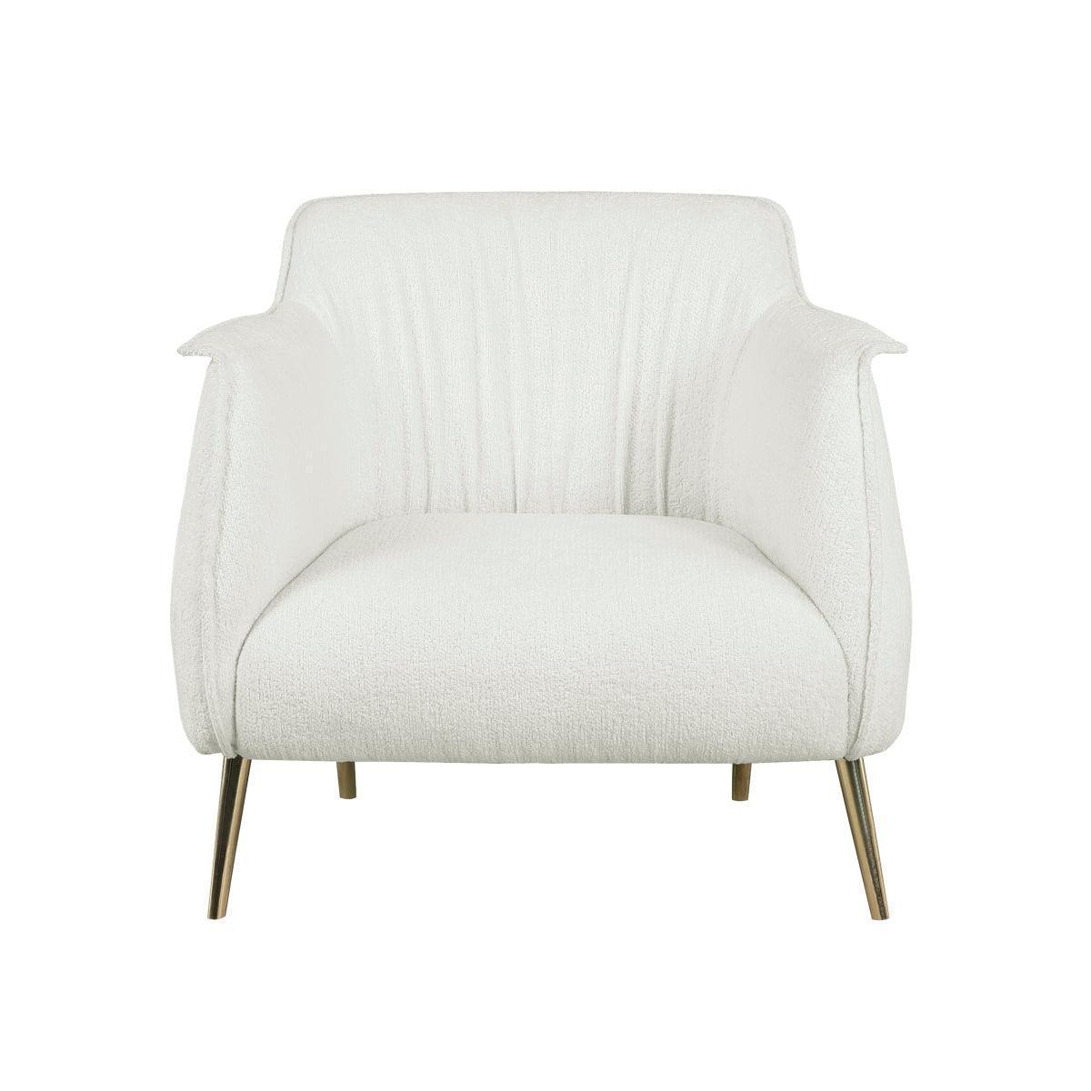 Rachael White Boucle Accent Chair - Image 1