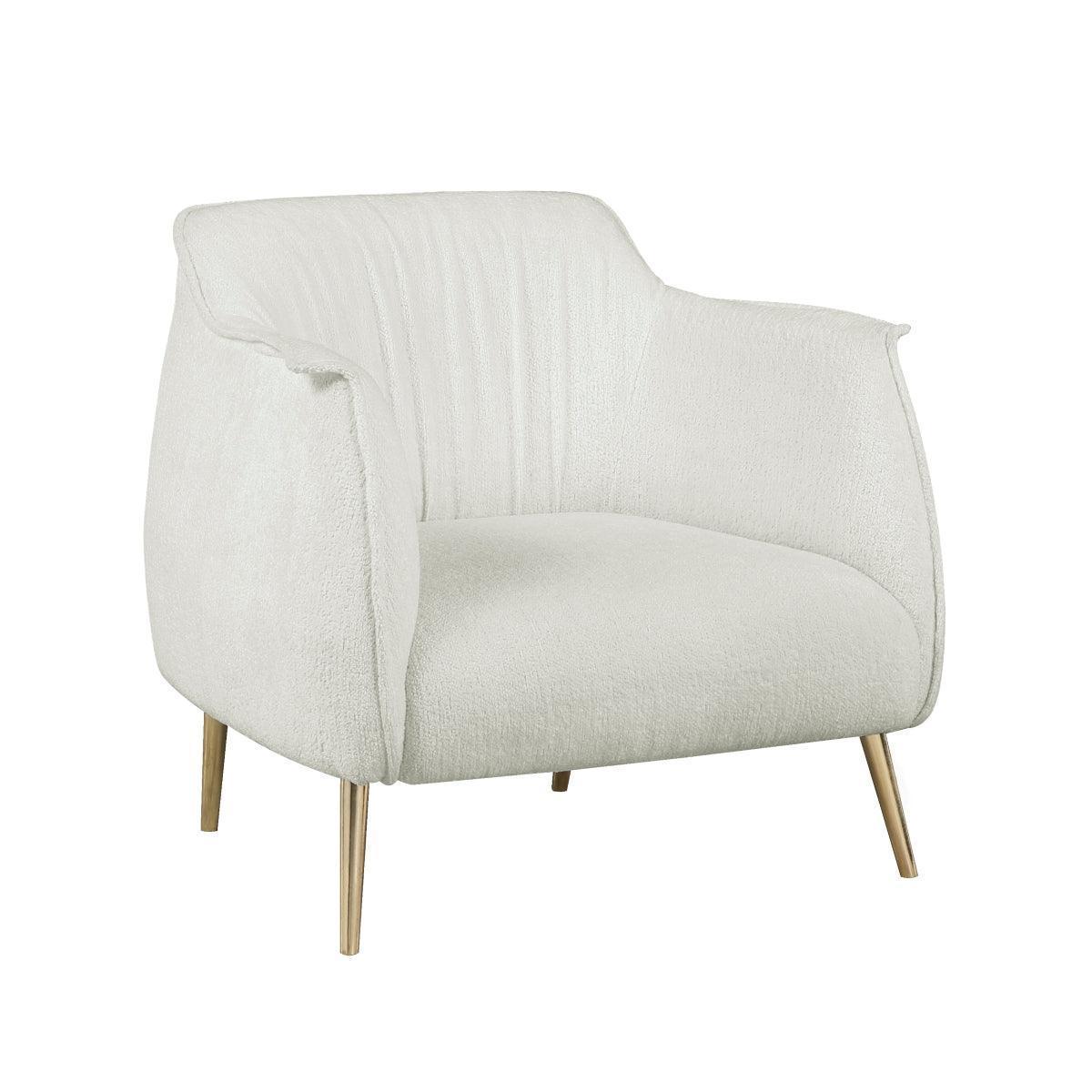 Rachael White Boucle Accent Chair - Image 2