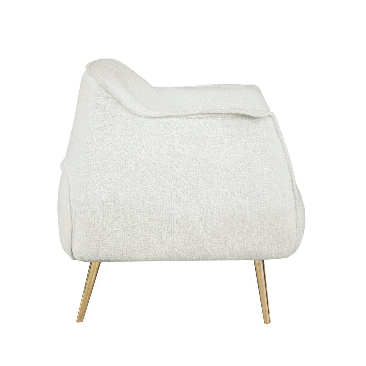 Rachael White Boucle Accent Chair - Image 3