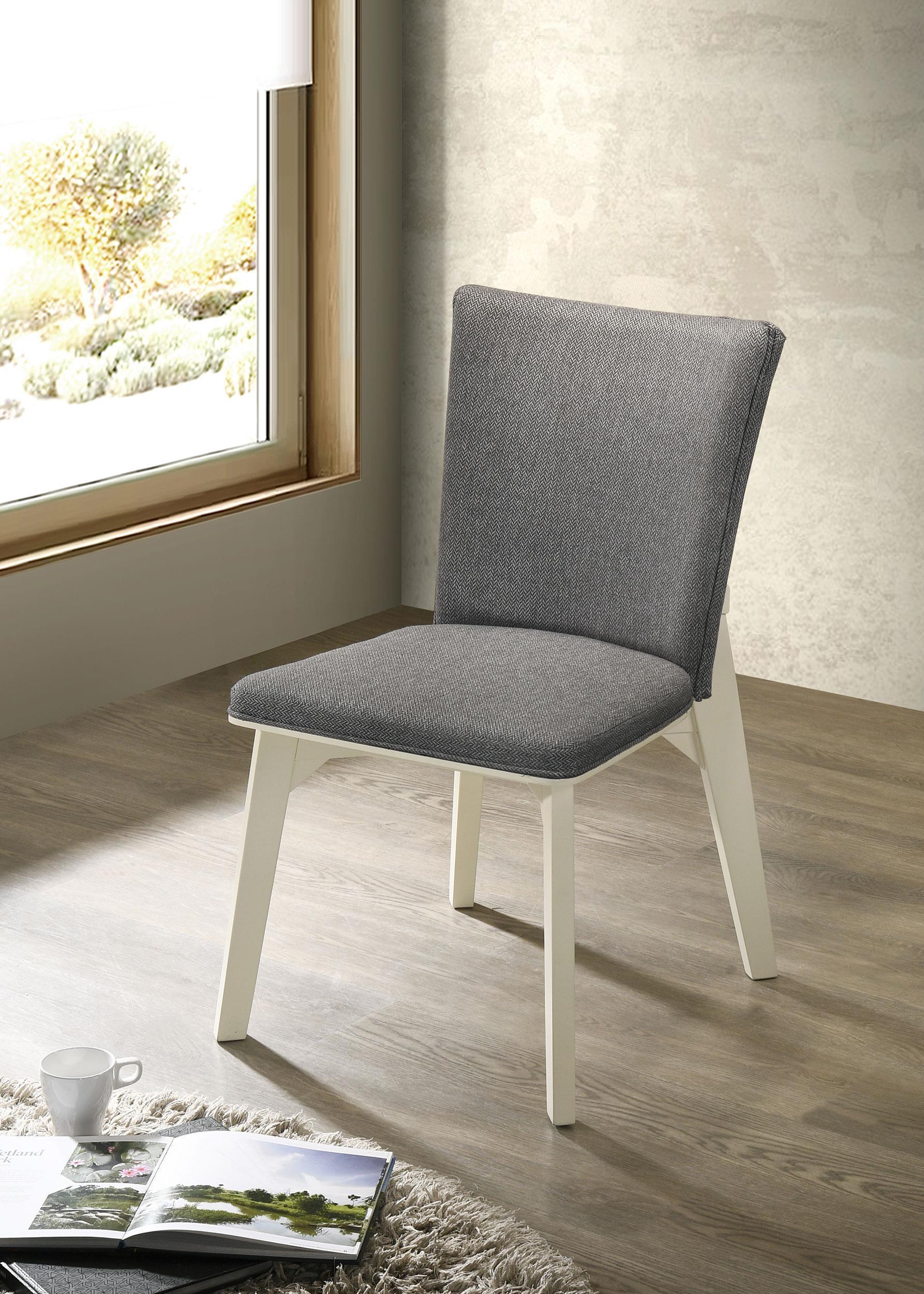 Biloxi Upholstered Dining Side Chair Gray (Set of 2) - Image 2