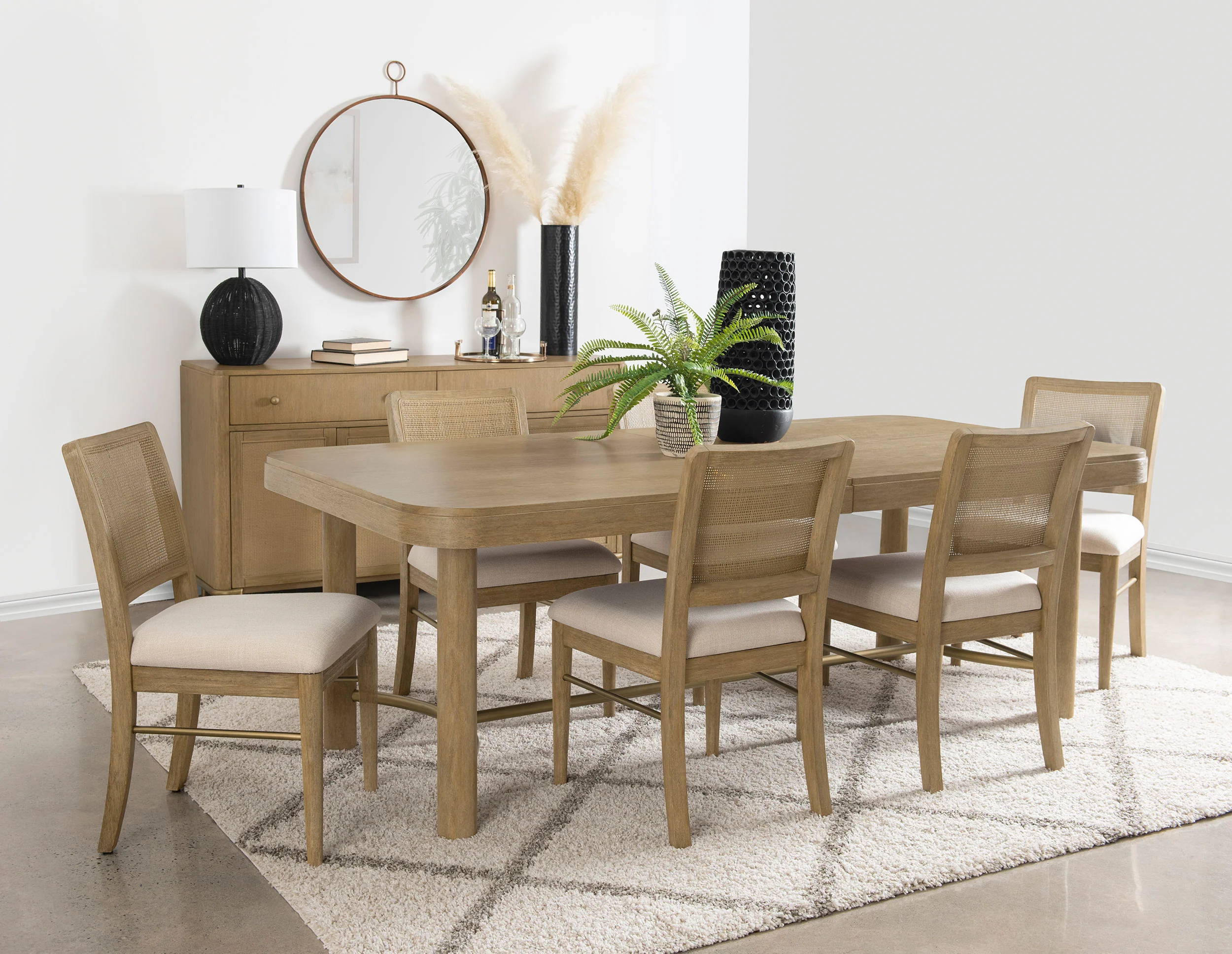 Arini Sand Wash Extension Leaf Dining Room Set - Image 2