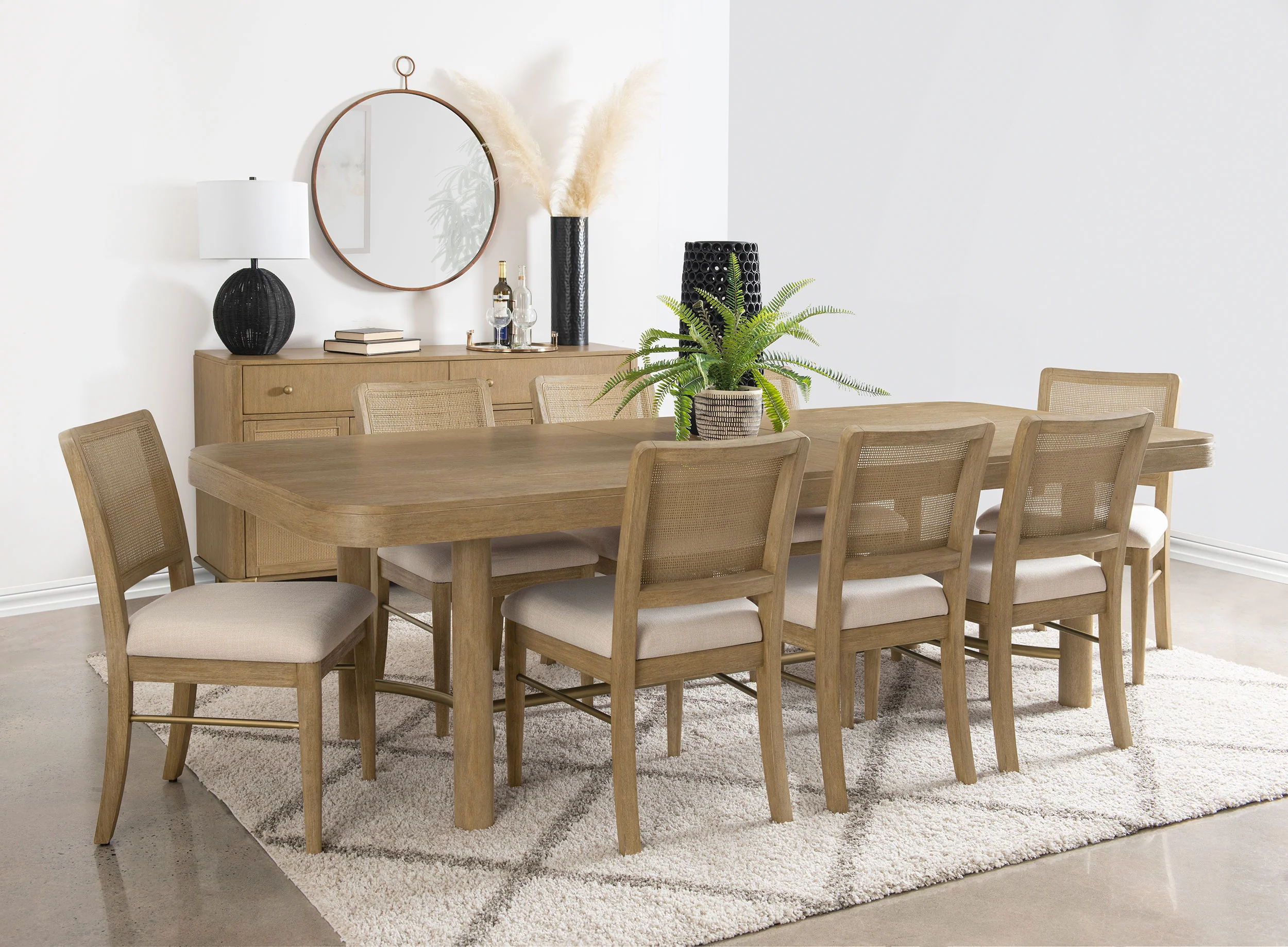 Arini Sand Wash Extension Leaf Dining Room Set - Image 3