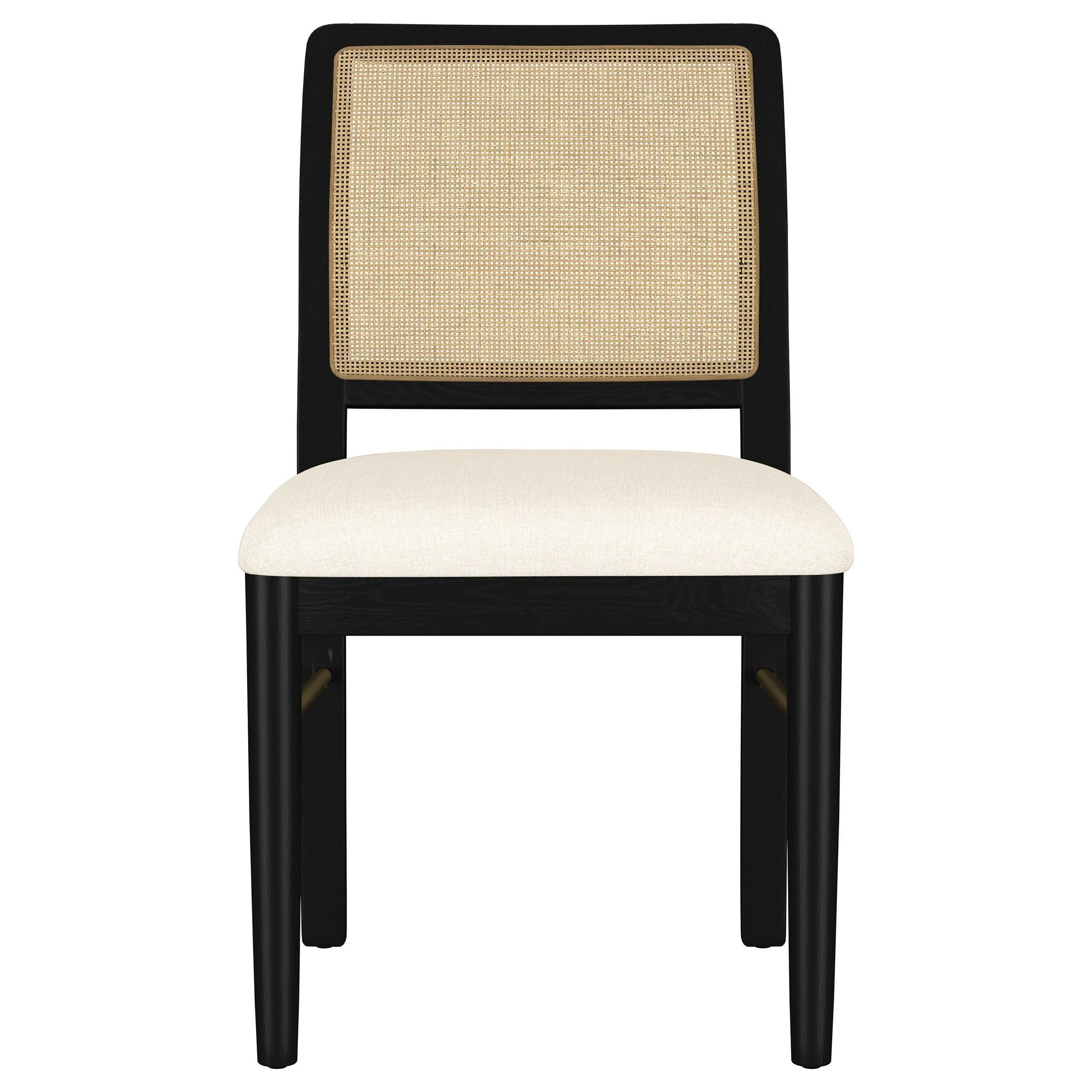 Arini Rattan Cane Dining Side Chair Black (Set of 2) - Image 3