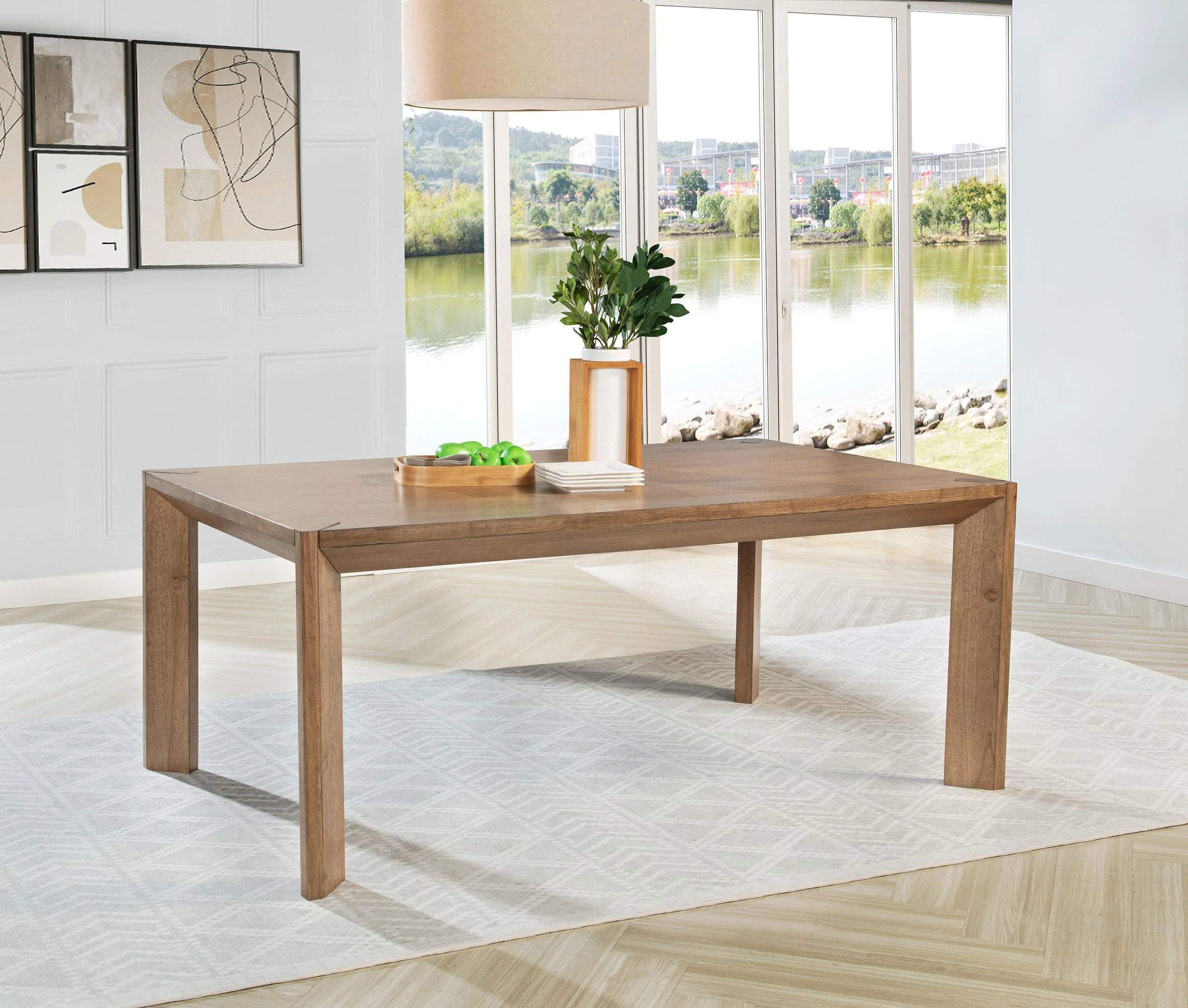 Bruner 72-inch Rectangular Wood Dining Table Natural Brown - Image 2